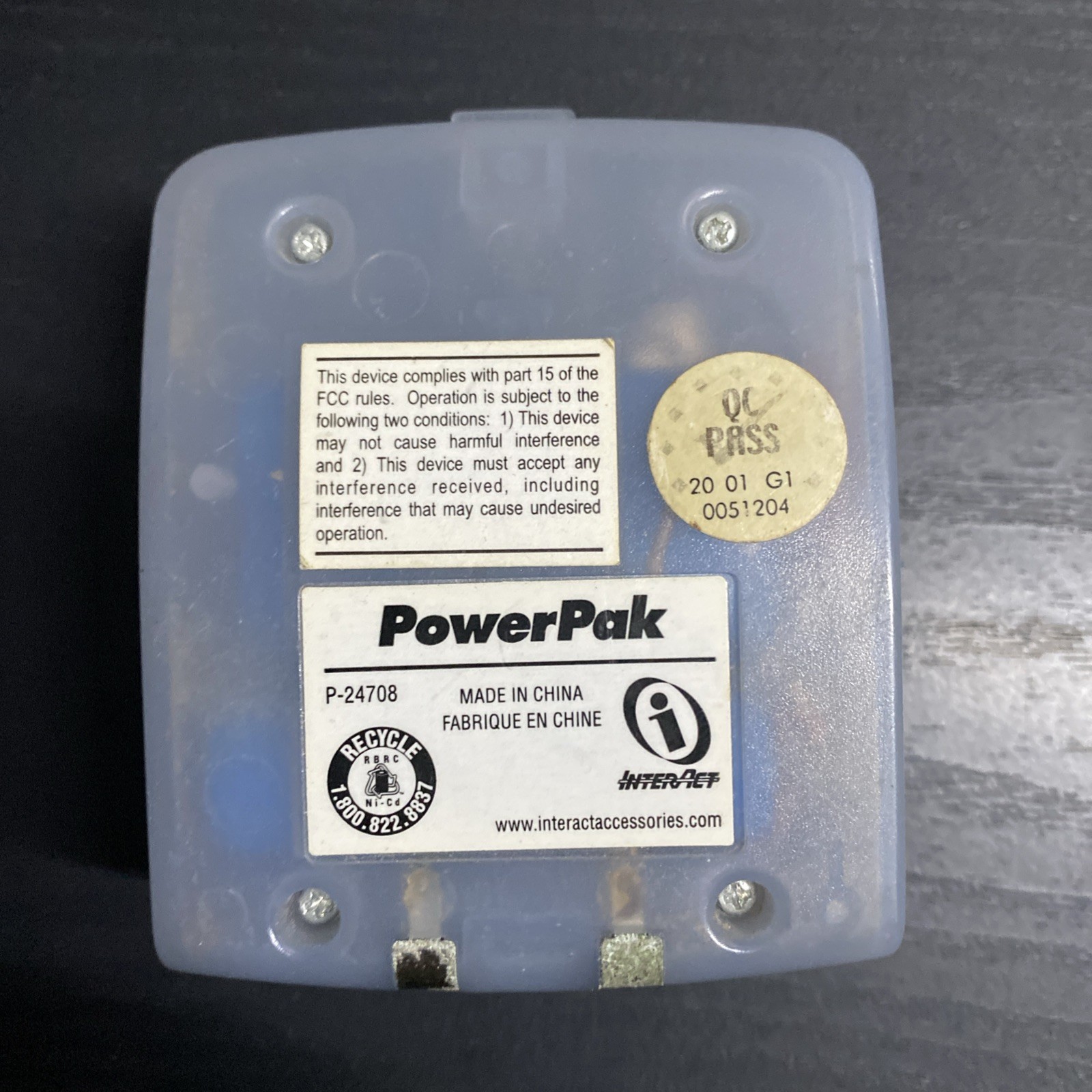 Performance PowerPak Color - Nintendo Game Boy Color Power Pack - Untested