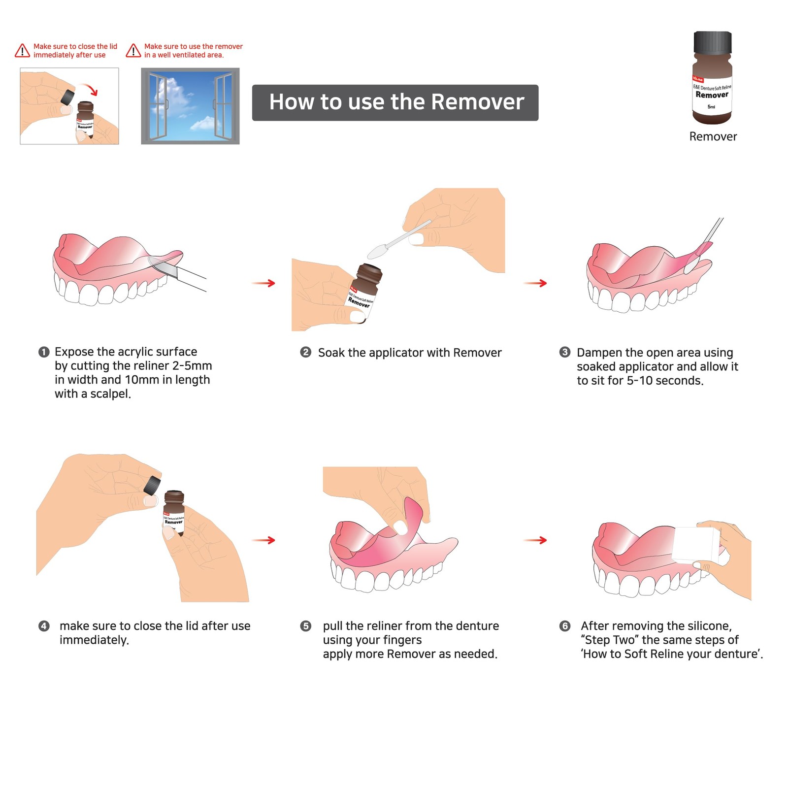 E&E Denture Reline Silicone Remover_Effective silicone reliner removal from...