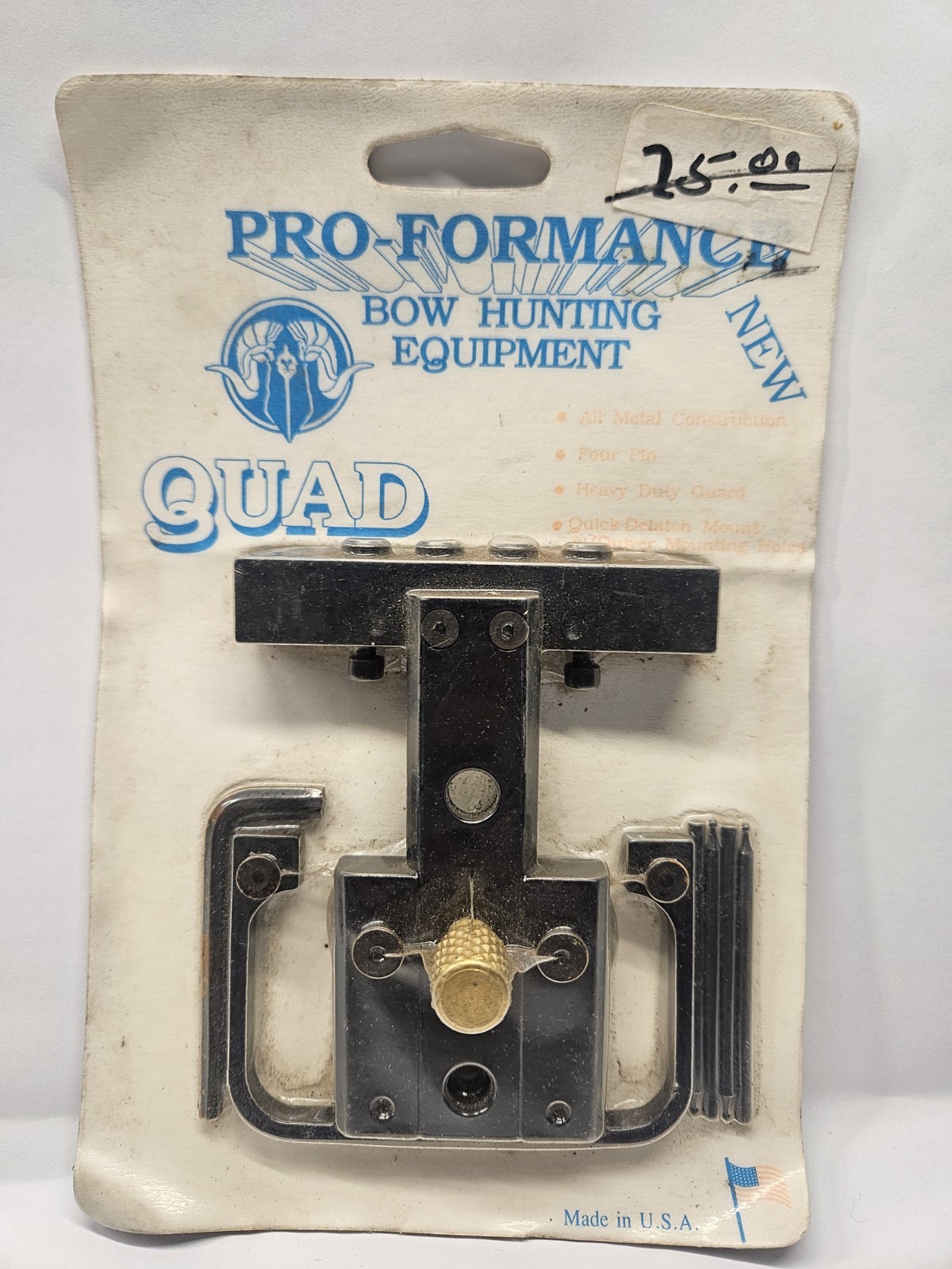 Pro-Formance Bow Hunting Equipment Quad 4 Sight Pins With Bracket