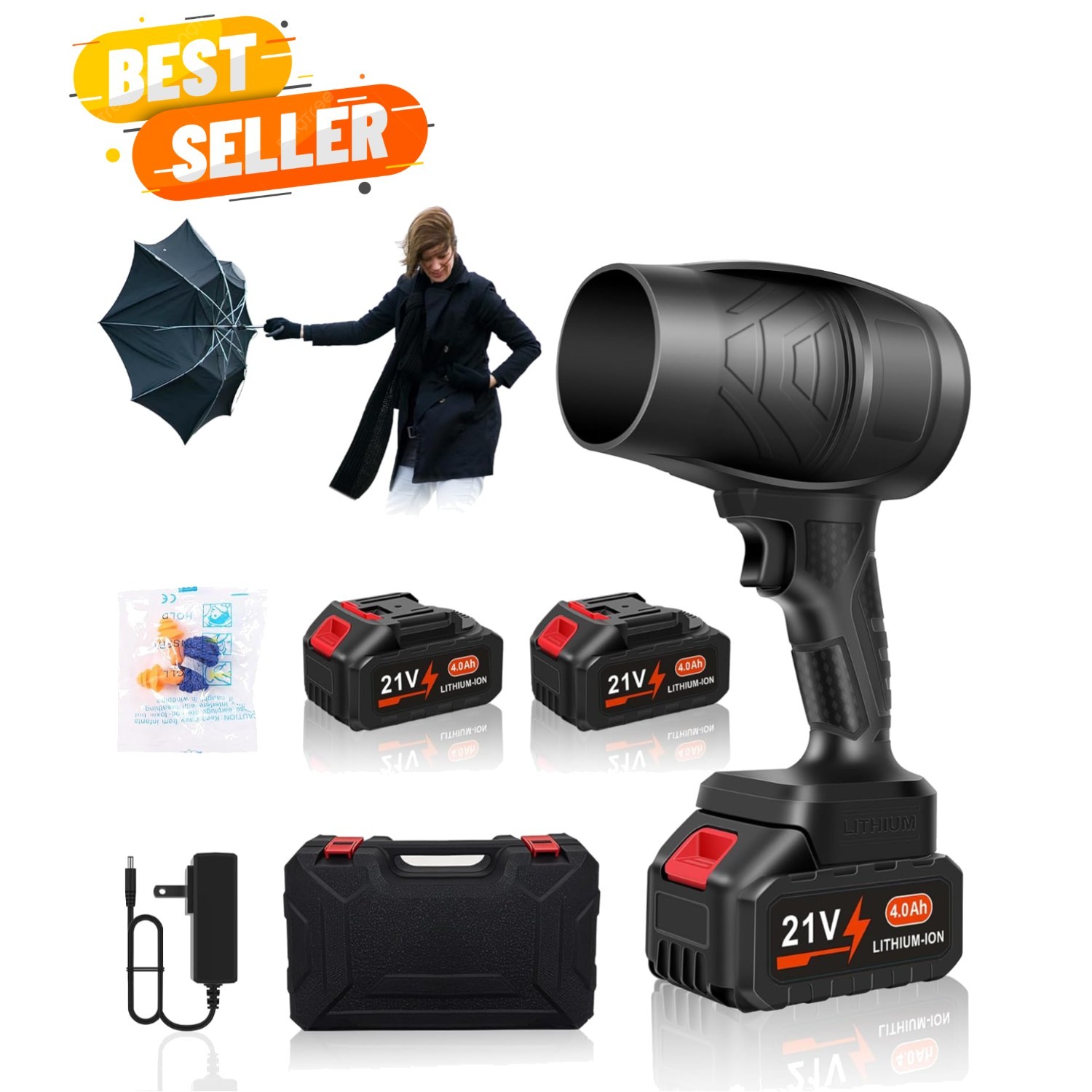2025 Upgraded Handheld Blower - 32000RPM Power for Leaves, Snow & Dust Removal