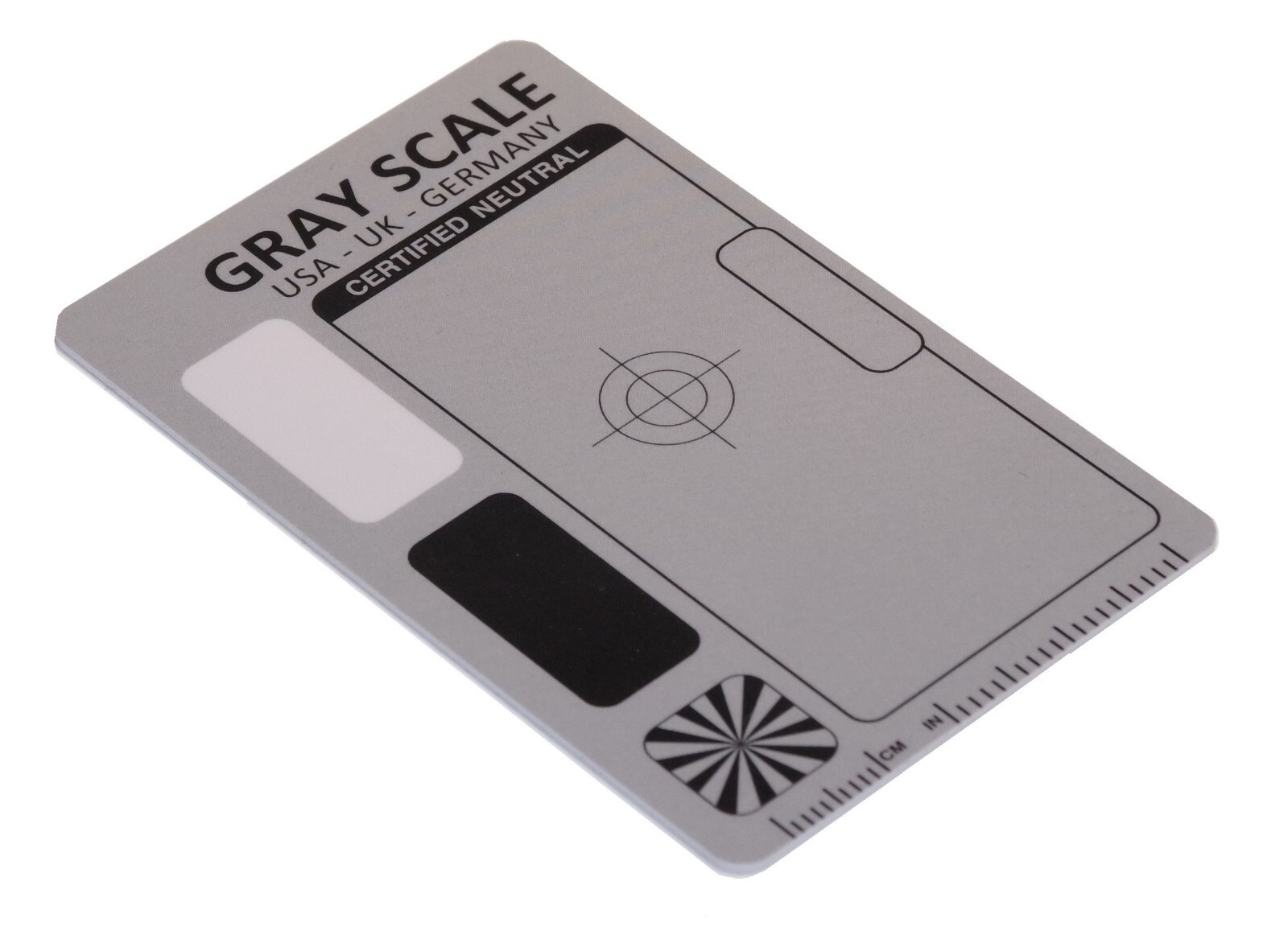 Gray scale focus test chart Ruler - image calibration