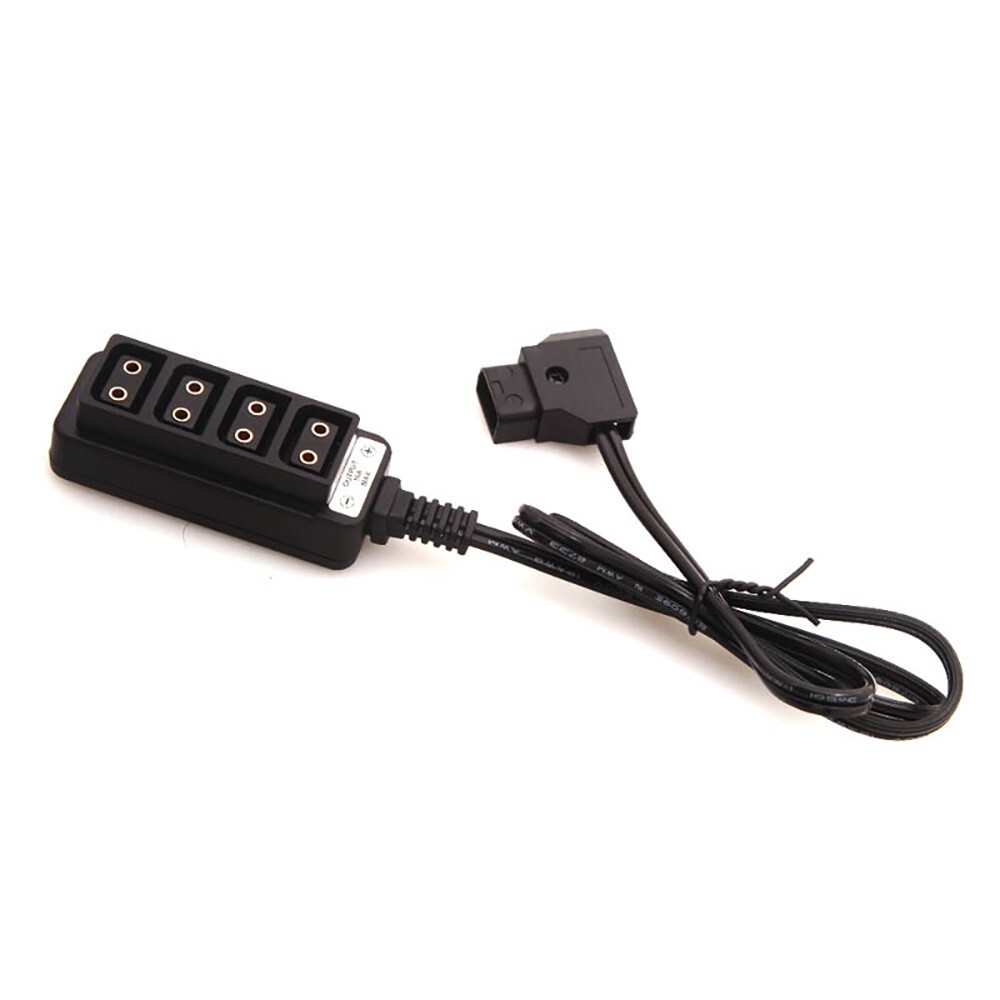 Male D-Tap Power Tap to 4 Female D-Tap P-Tap Hub Adapter Spring Cable for Sony
