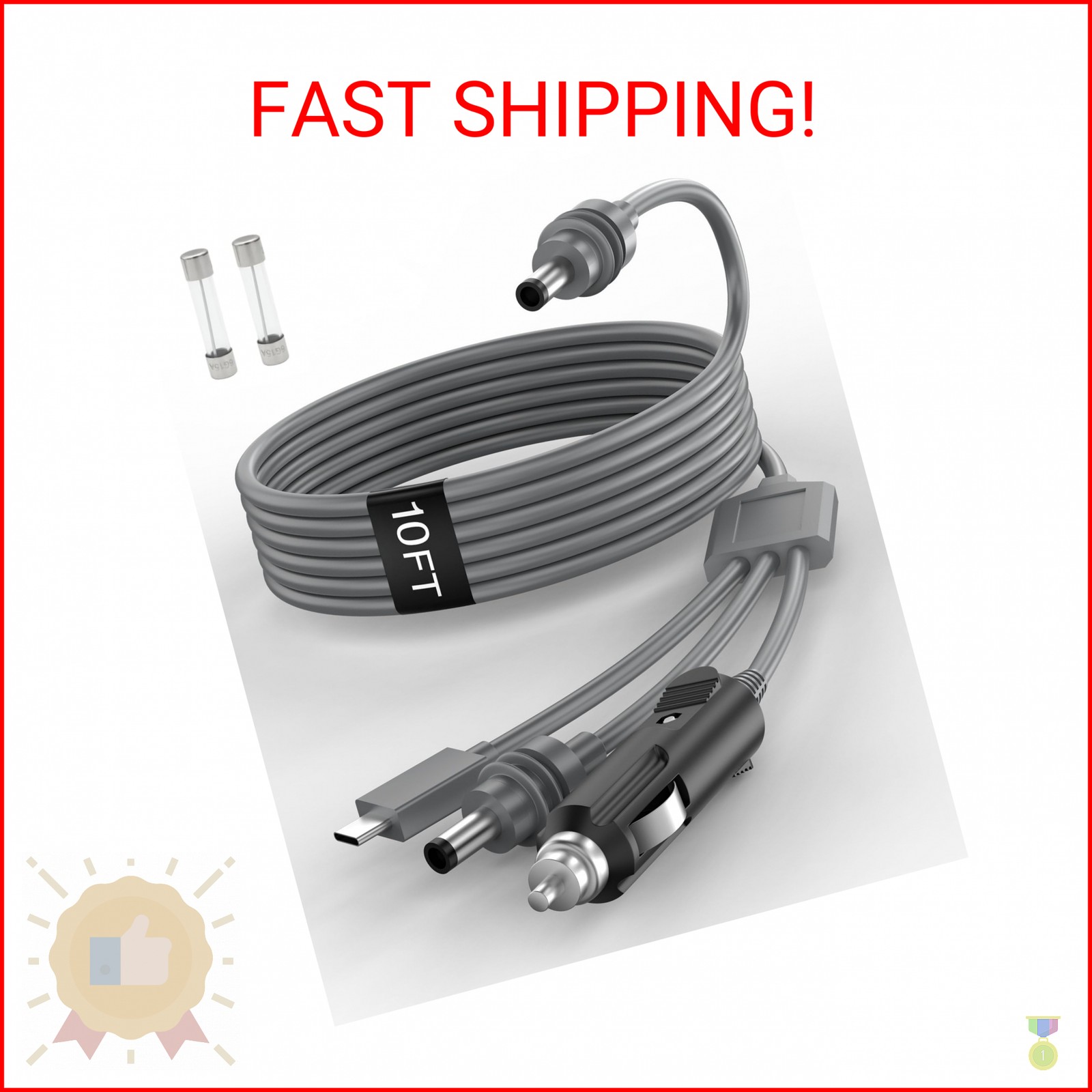 vhbw 3-in-1 Replacement Power Cable Compatible with Starlink Mini Router – USB-C