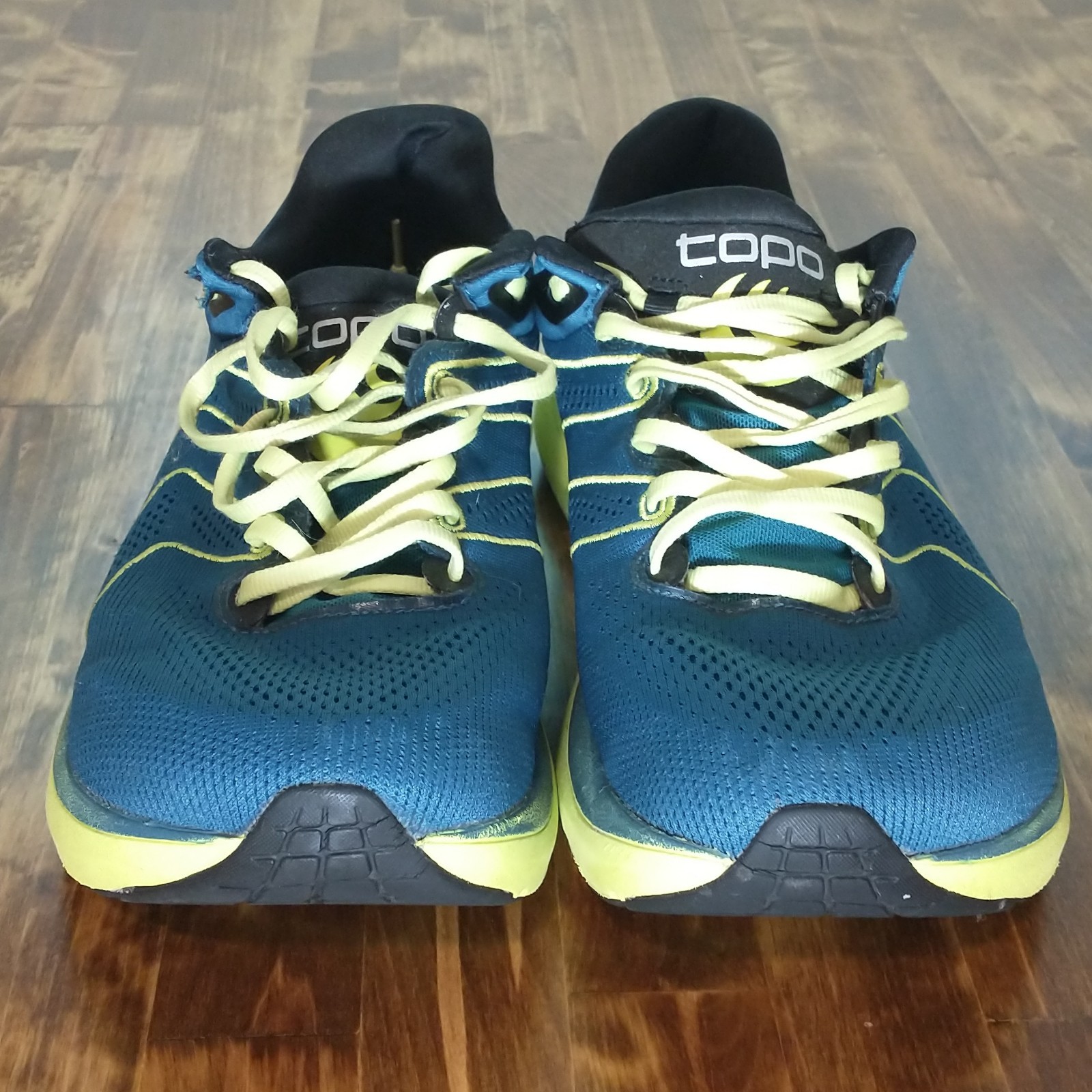 Topo Athletic Phantom 2 Ocean/Lime Men's Running Shoes Blue Yellow Mesh