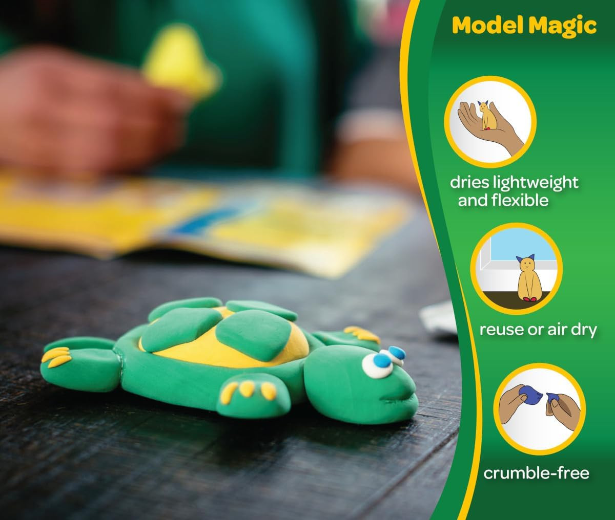 Crayola Model Magic White 4-Pack - Air-Dry Modeling Clay for Kids