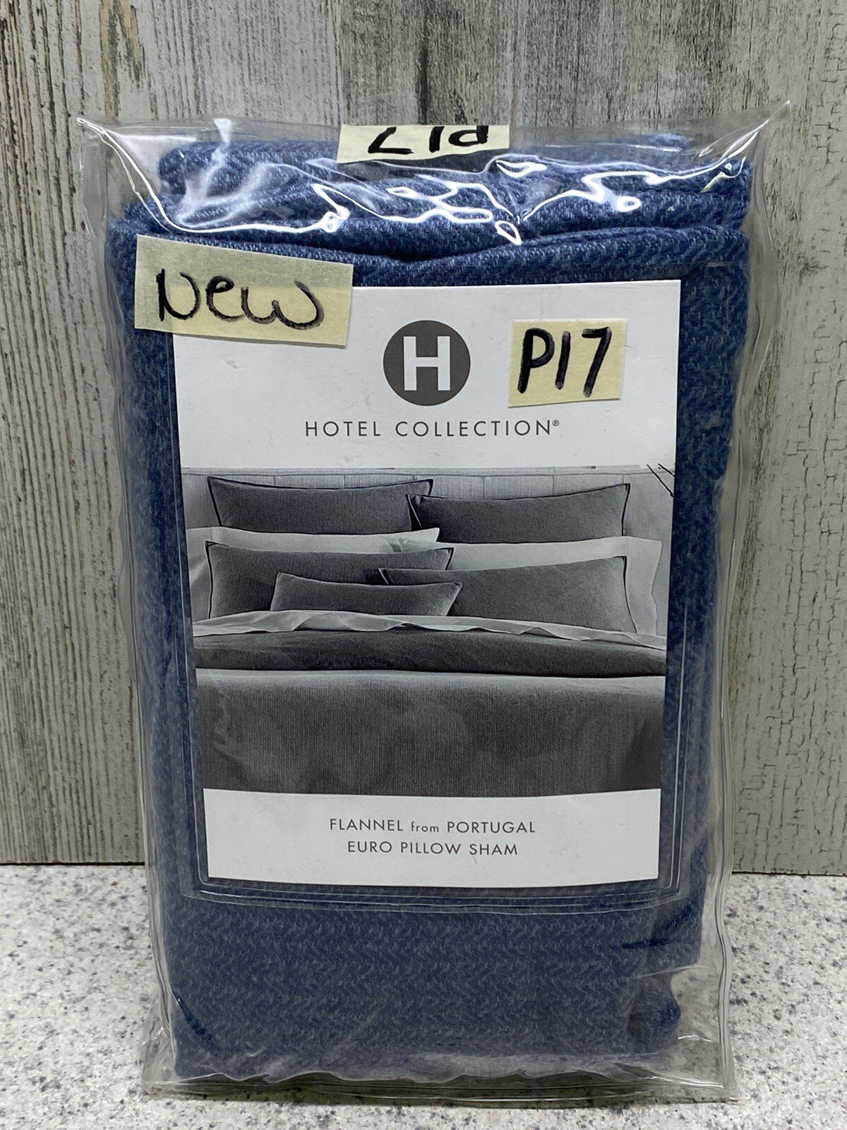 Hotel Collection Herringbone Lux Flannel Euro Sham New