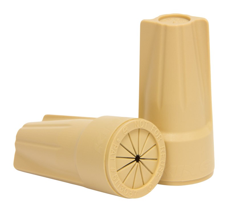 King Innovation 20101 Copper Tan 22 to 6 AWG 10A 30V Wire Connector 2 L in.