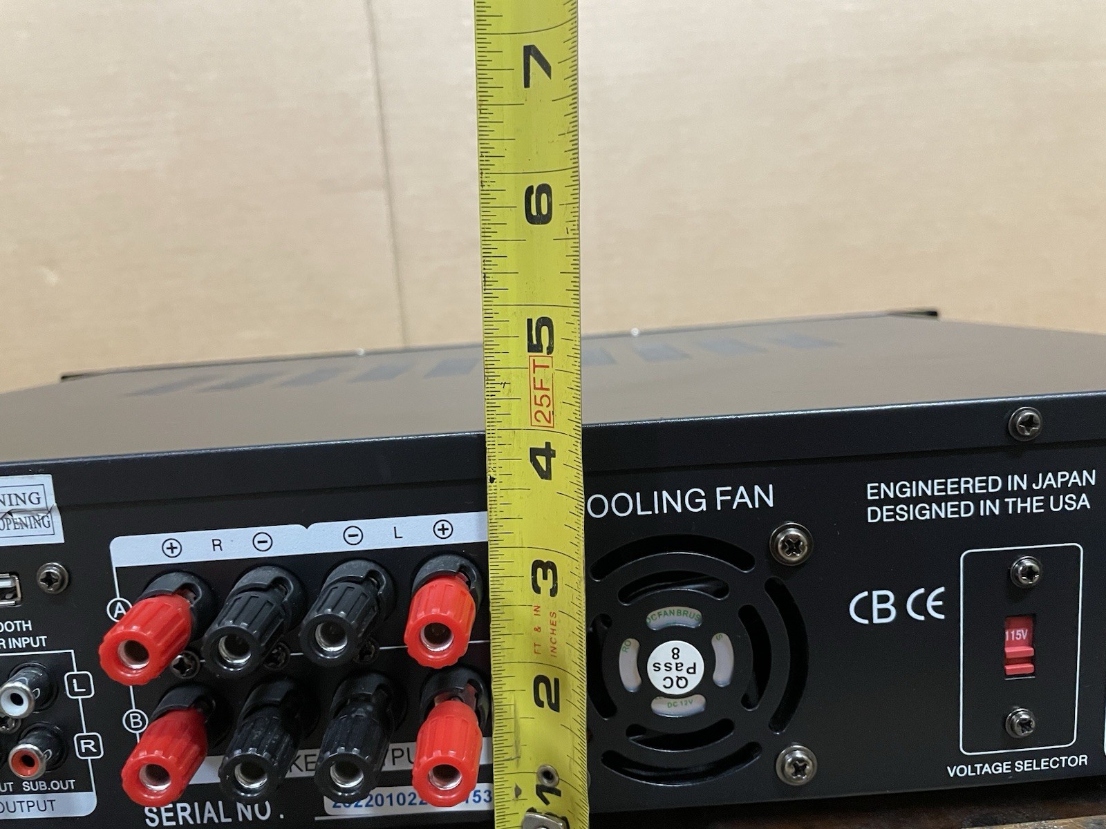 Studio Z SPA-2000BT Hybrid Digital Receiver Amplifier 2000W Tested Works