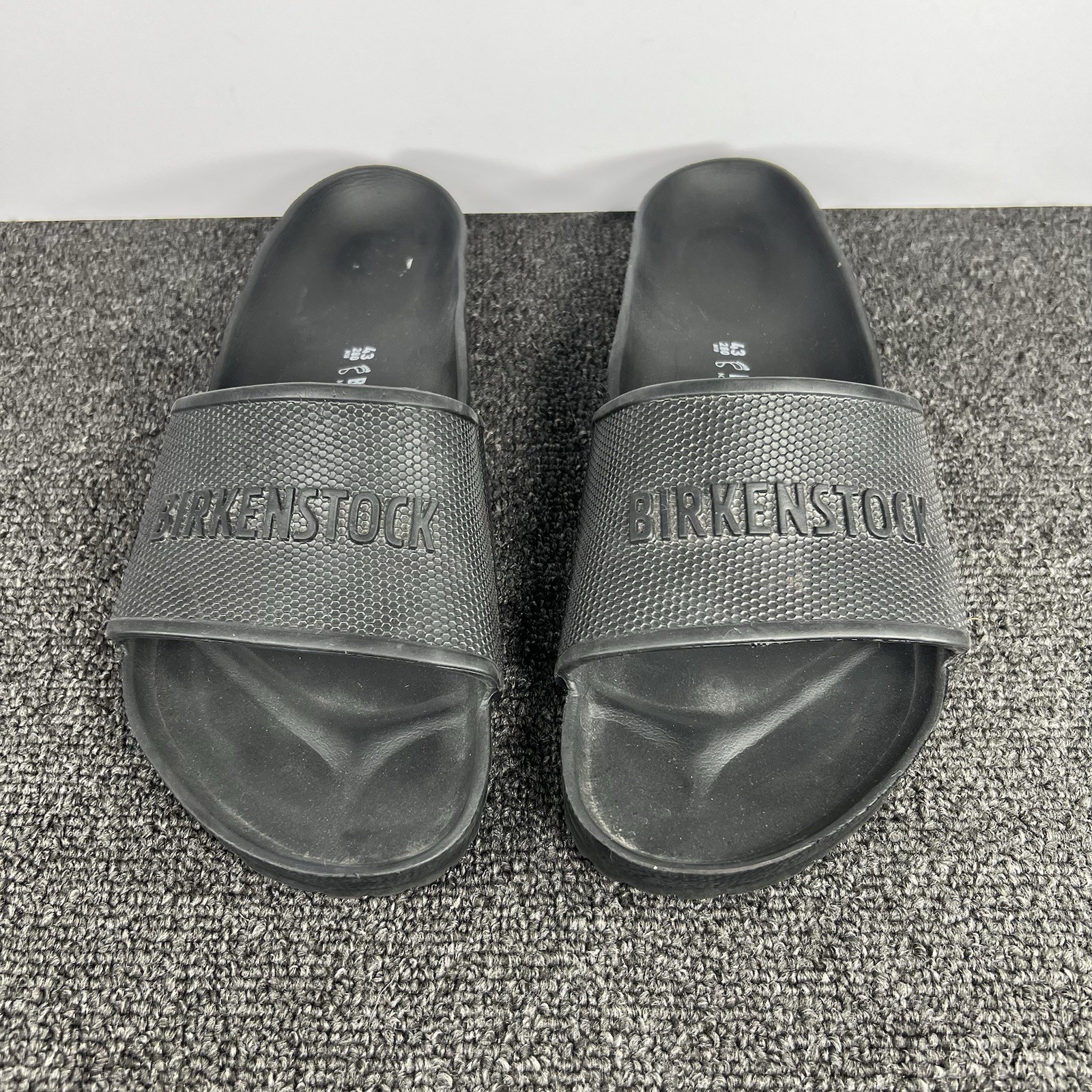 Birkenstock Barbados Eva Sandals Mens Size 43 10 Black Rubber Slip On Slides