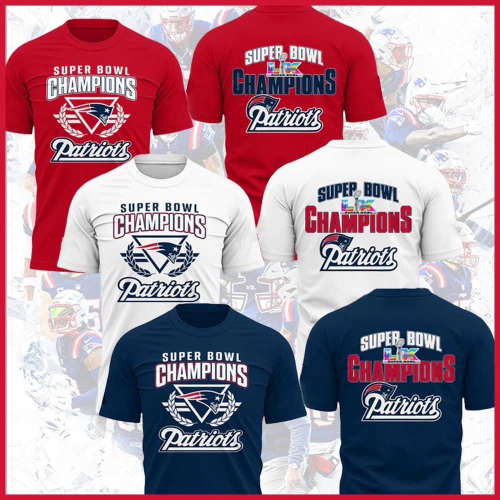 HOT - New England Patriots Super Bowl LX Champions 2026 Both Side Gift For Fans
