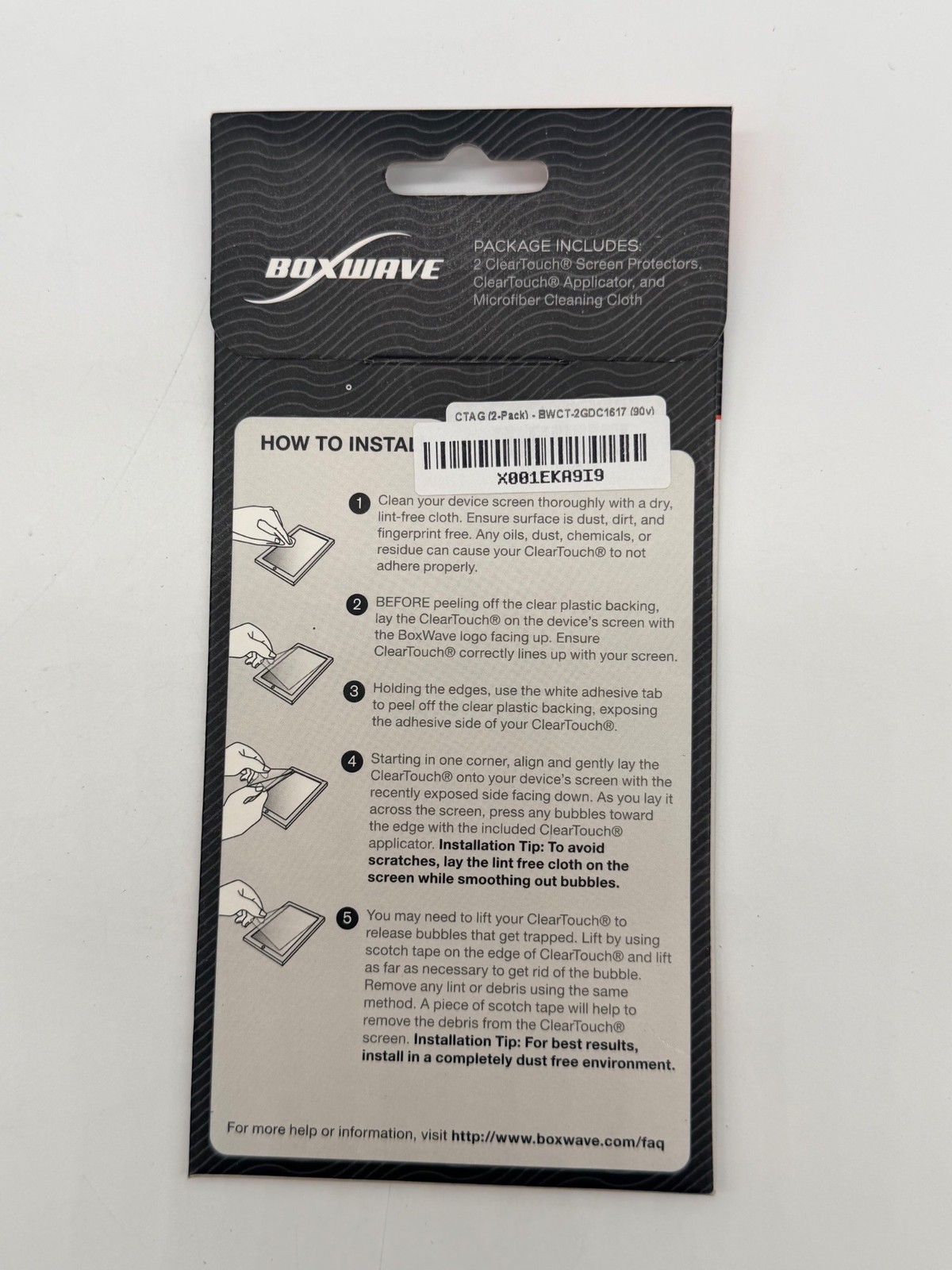 Boxwave 2pk Geo 08 Clear Touch Anti-Glare Screen Protector New