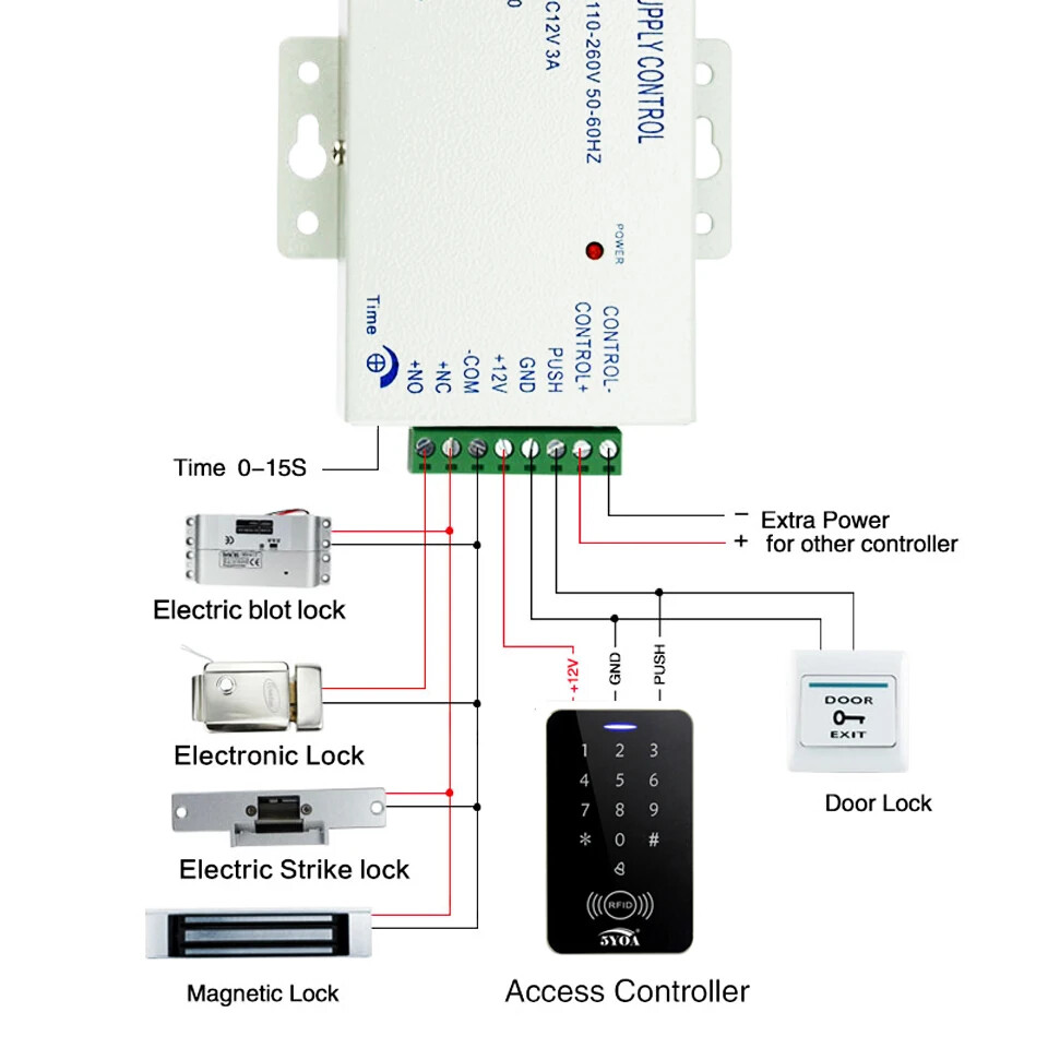 Fail Safe NC Electric Drop Bolt Lock Access Control Electronic Door Mortise Lock
