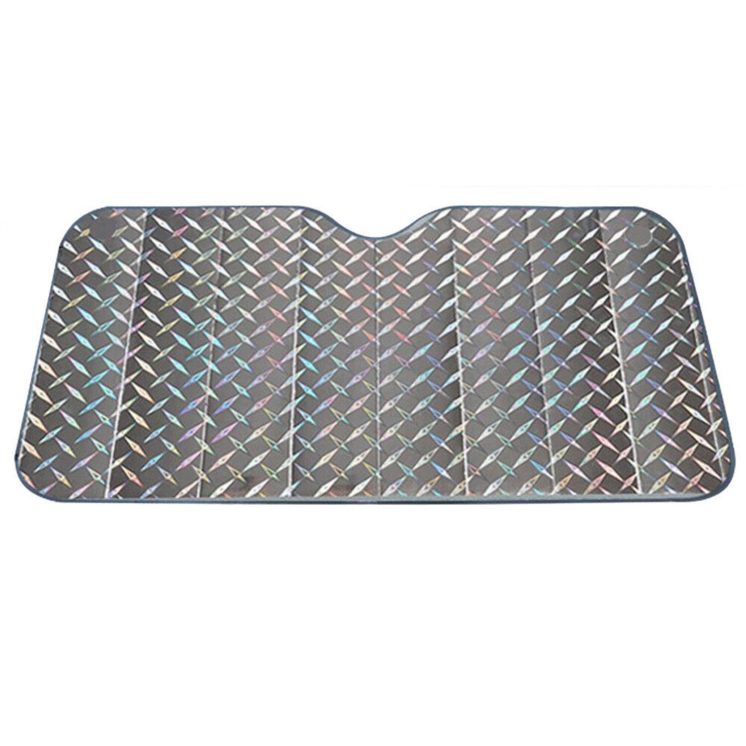 NEW Standard Silver Sun Shade With Reflective Diamond Plate Pattern 57.5" x22.5"