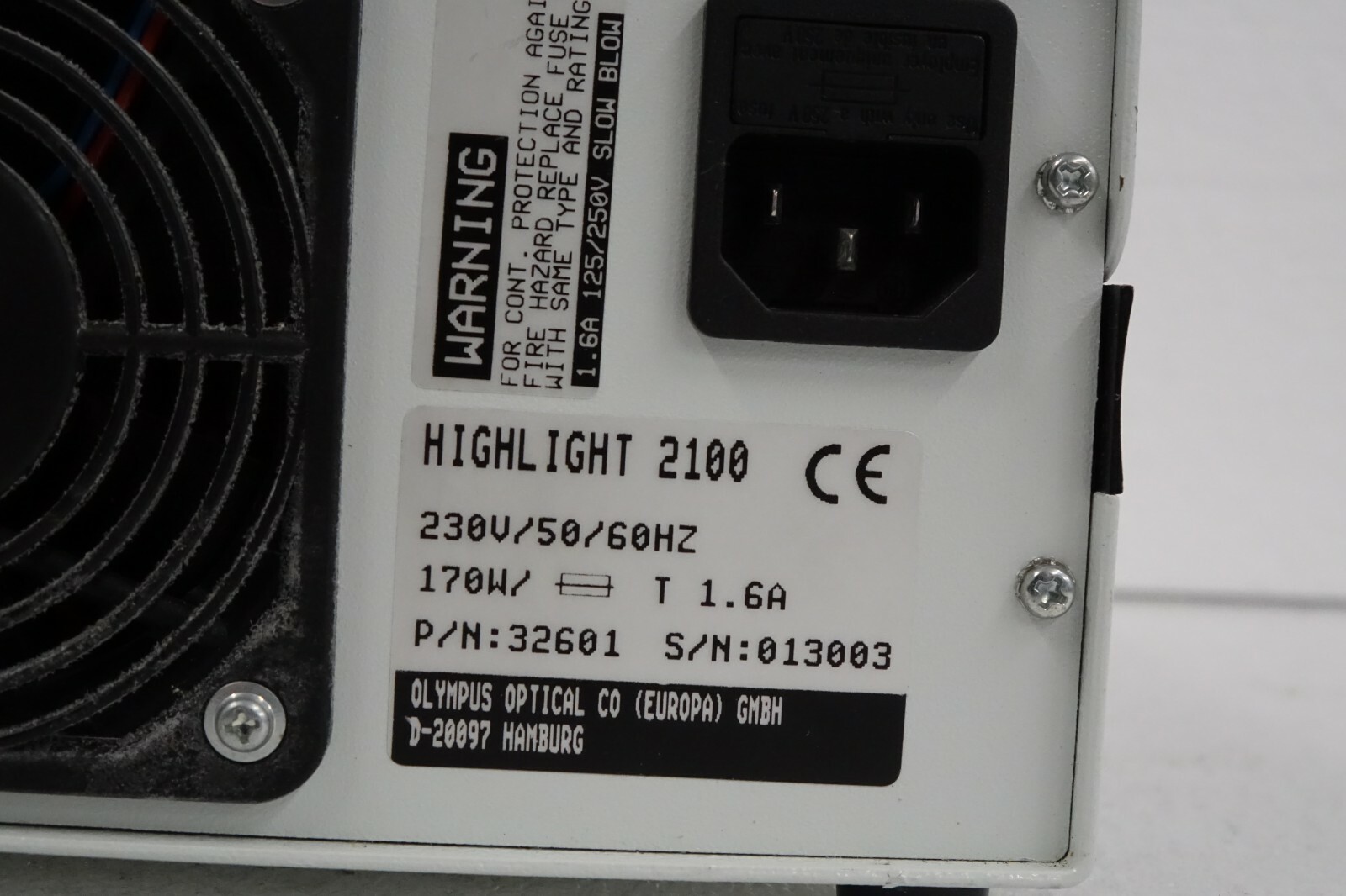 Olympus Europe Highlight 2100 light source