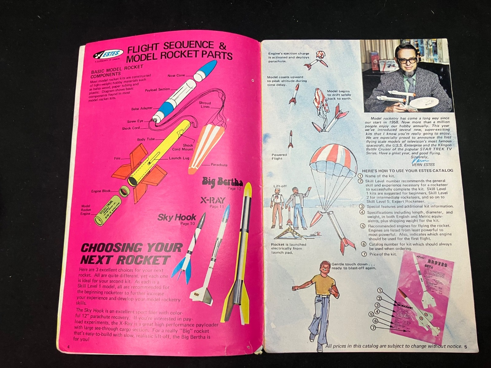 Estes 1975 Model Rocket Catalog - Extremely Rare