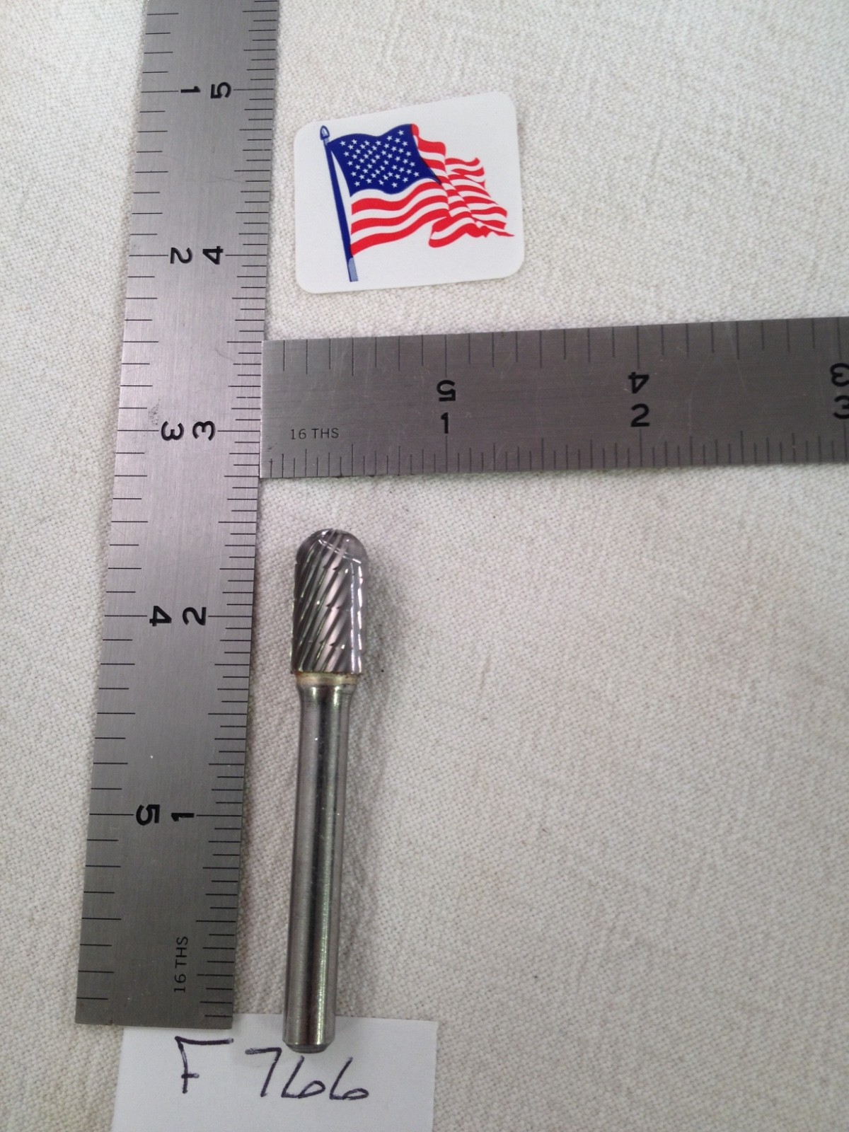 1 NEW FALCON / SGS 1/4" SHANK CARBIDE BURR SC-3 SINGLE LINE RADIUS END (F766)