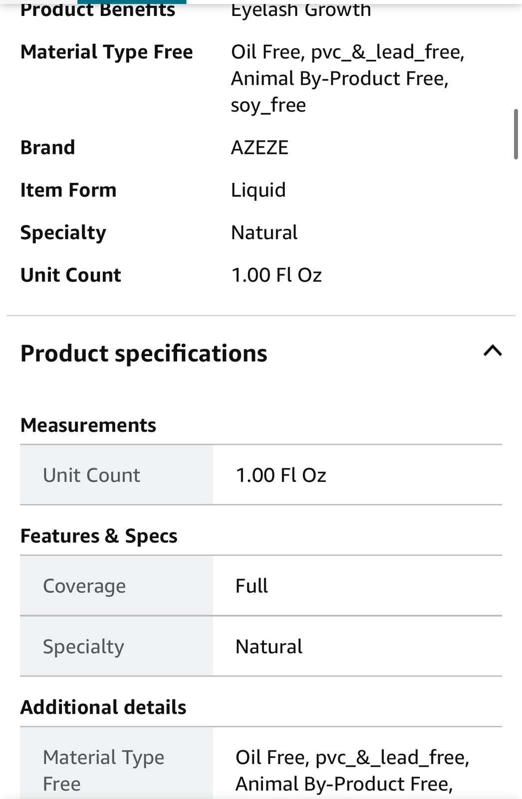 Azeze Eyelash Growth Serum