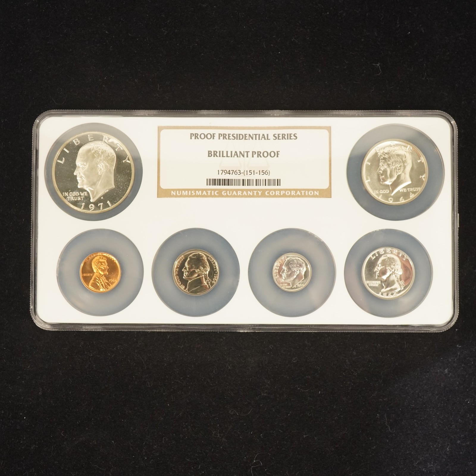 6 Coin NGC Brilliant Proof Presidential Series Multi-slab - Free Shipping USA