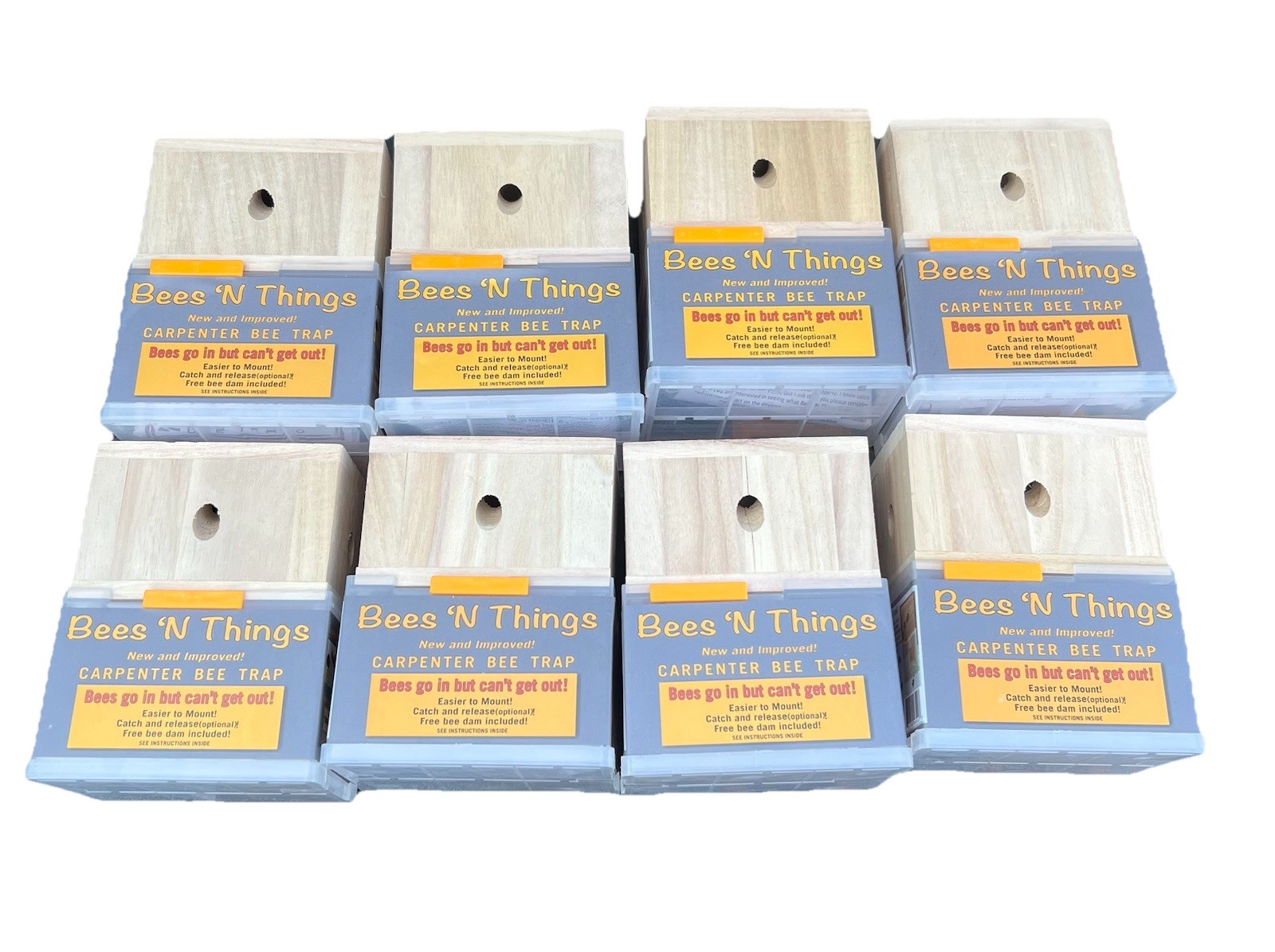 New Bees 'N Things Outdoor Carpenter Bee Traps - Lot of 8