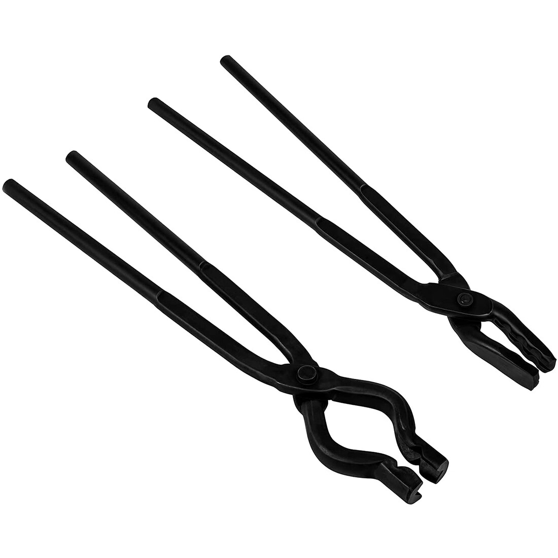 Knife Making Blacksmith Tongs Set Bladesmith Tools Wolf Jaw Tongs + V Bit Tongs