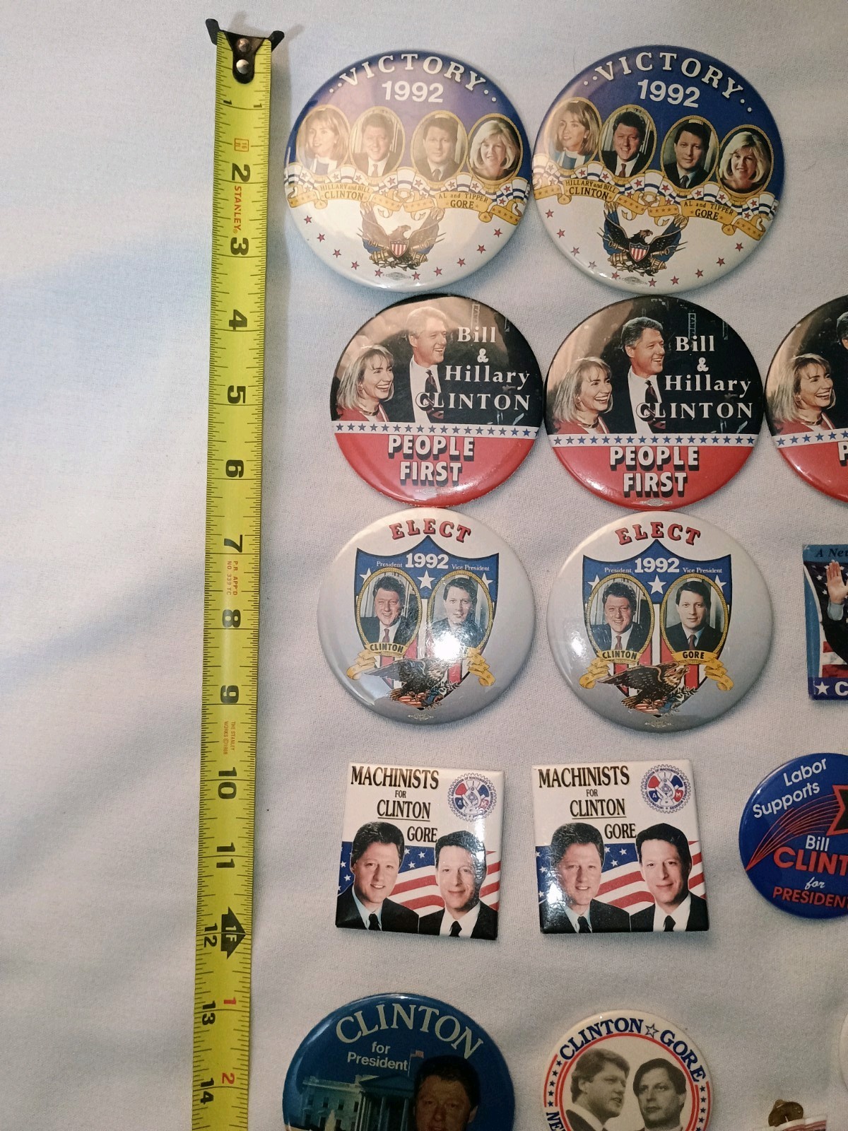 Vintage Bill Clinton Campaign Pin Button Lot