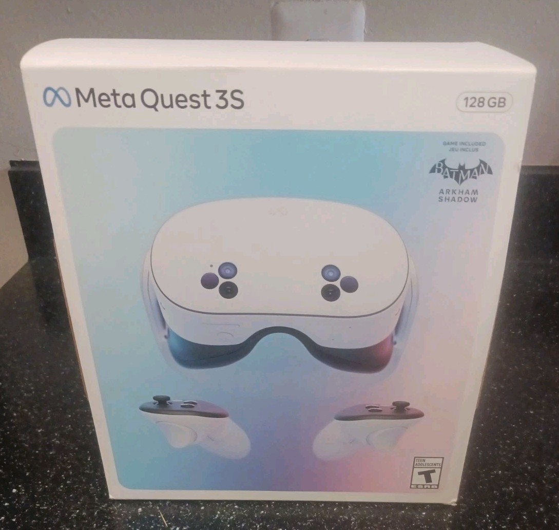Meta Quest 3S 128GB VR Headset Only With Batman Arkham Shadow No Controllers NEW