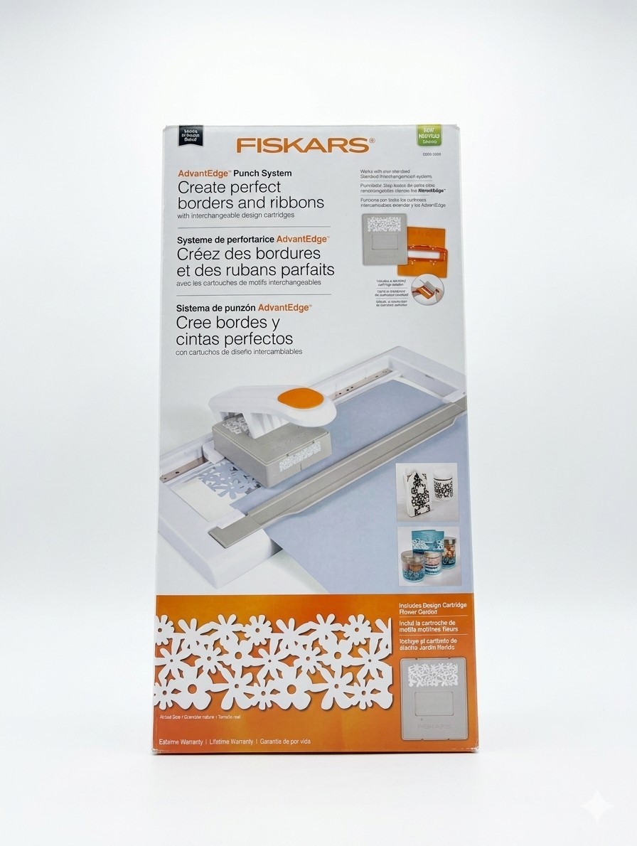 Fiskars AdvantEdge Punch System EL Borders Ribbons Scrapbook starter kit