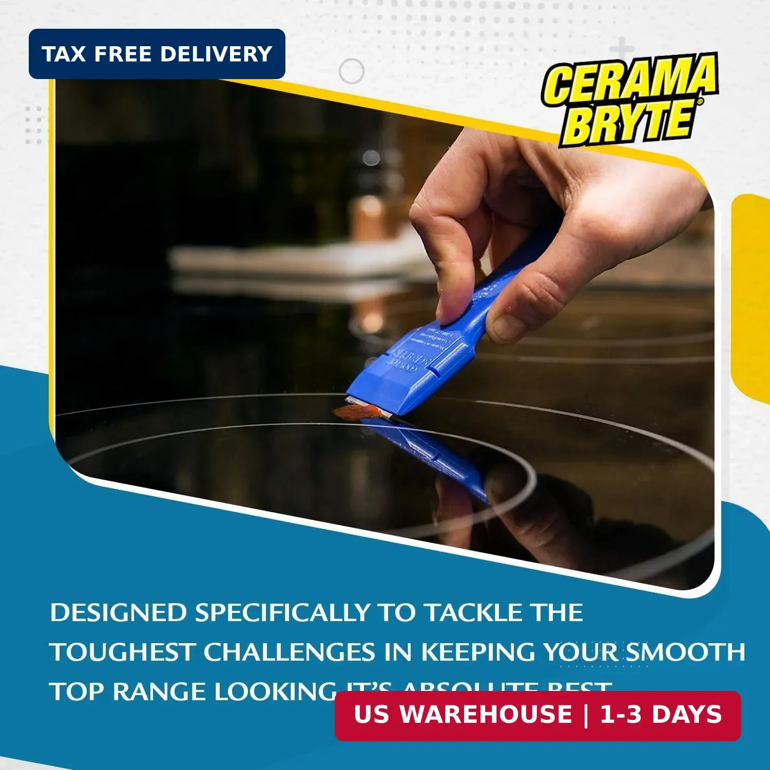 Cerama Bryte Scraper & Pad Combo (2 Pack)