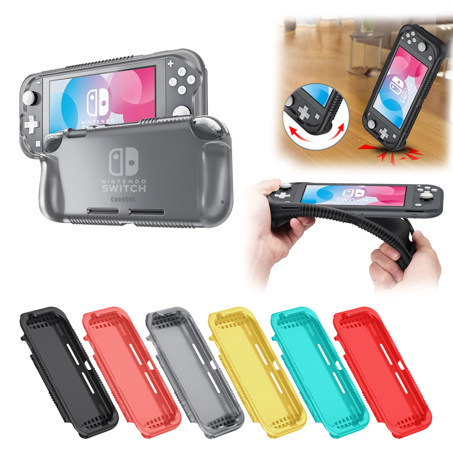 For Nintendo Switch Lite 2019 Case Soft Silicone Shock Proof Protective Cover