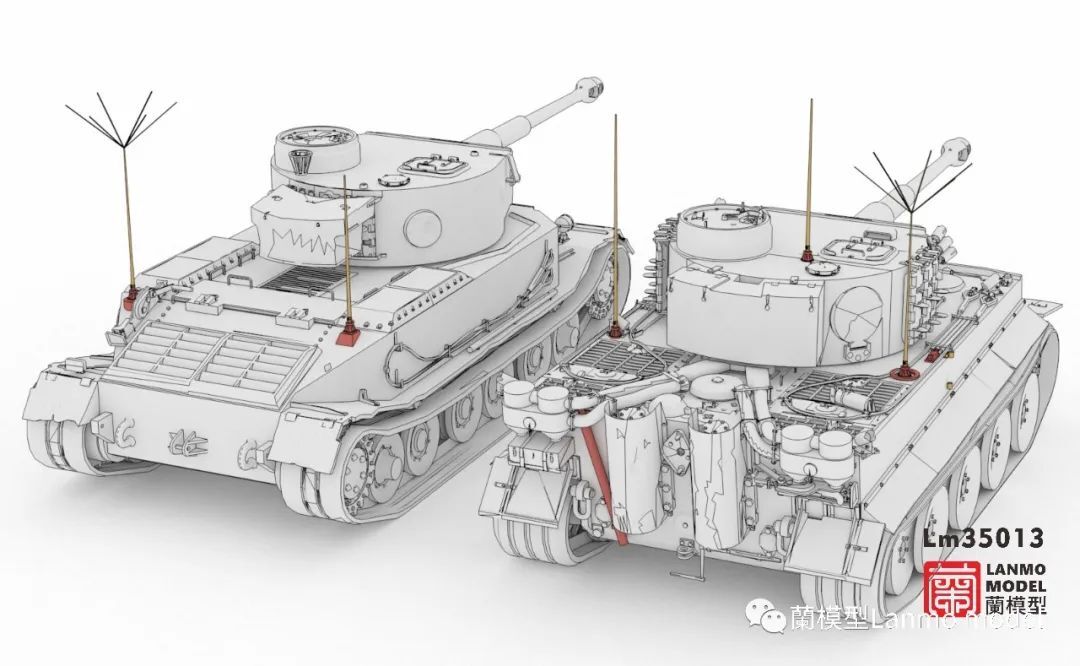 LANMO LM-35013 1/35 COMMAND TIGER Ⅰ Antenna Kit