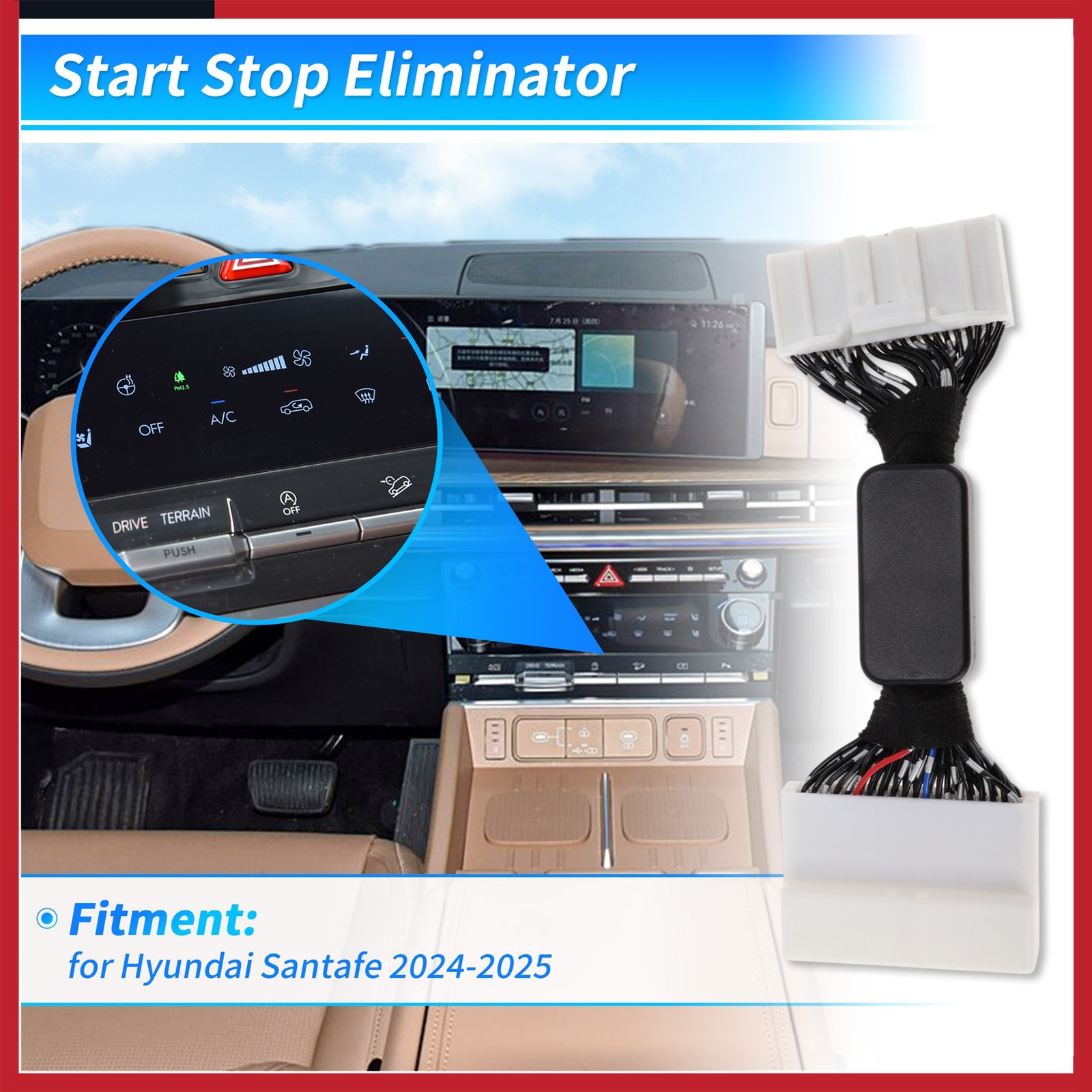 Auto Start Stop Eliminators for Hyundai Santa Fe 24-25 Car Start Stop Disable