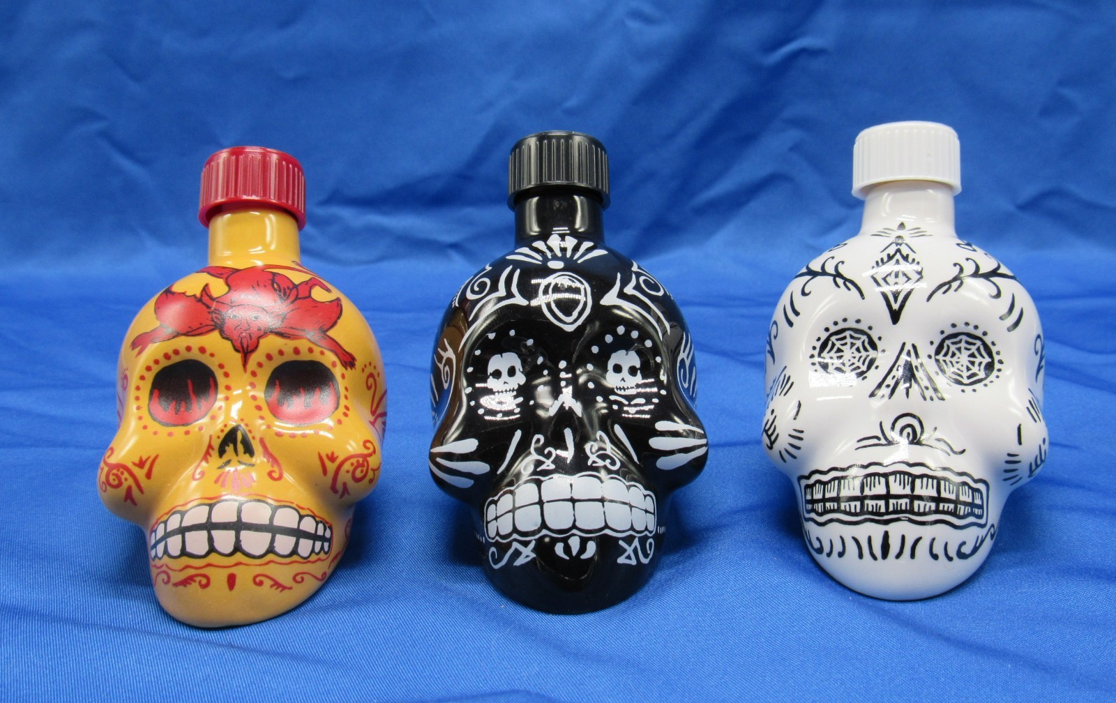 EMPTY (3) KAH  Day of the Dead Tequila Decanters 2013- Original Box - Preowned