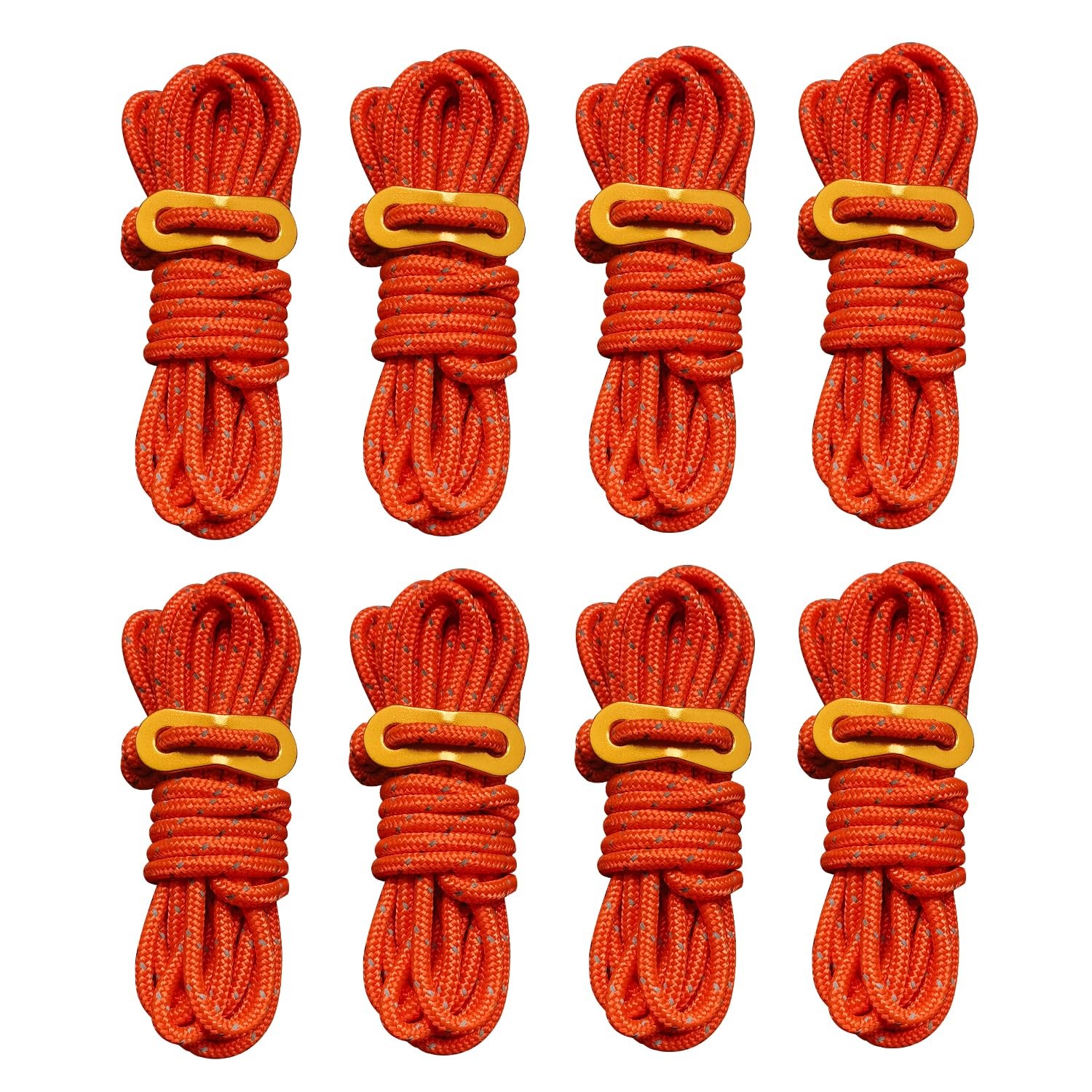 8 Pack High-Reflective Guy Lines 4Mm Tent Cords High-Strength Lightweight Camp R