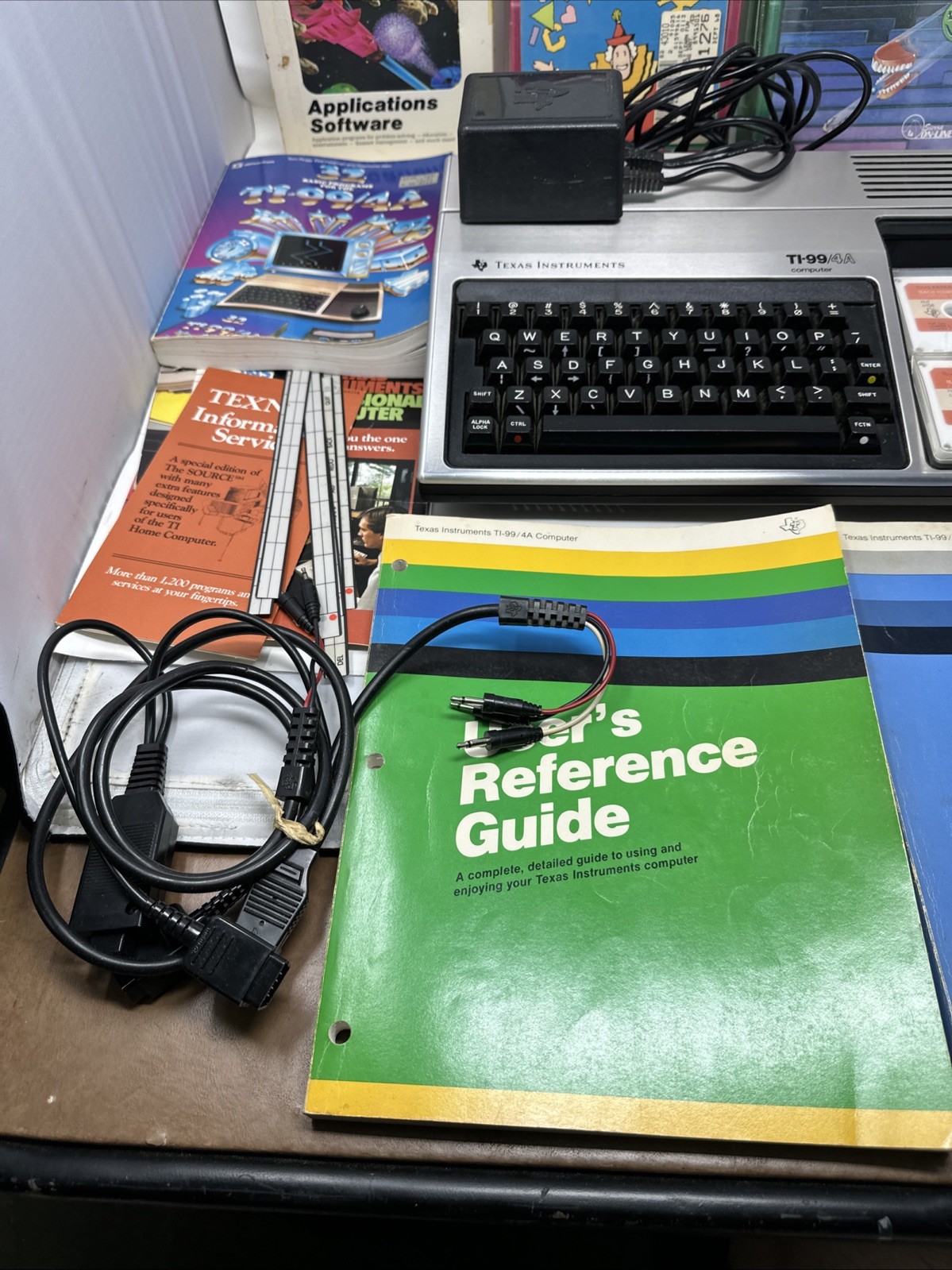 Vintage Texas Instruments TI-99/4A Home Computer + 3 Games, Manuals, + More