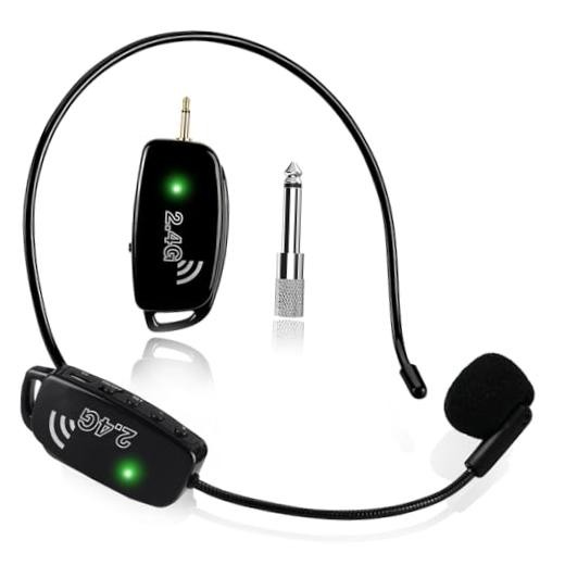 Wireless Microphone Headset MIC Cordless: 2.4G Wireless Head MIC and Handheld