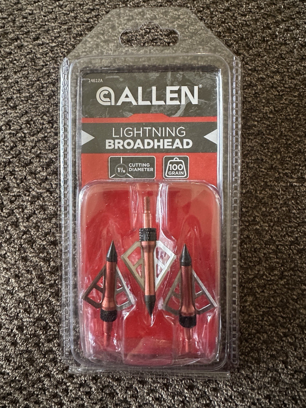 Allen Lightning Broadheads Broadhead 100 GR 1-1/16” Cutting Diameter