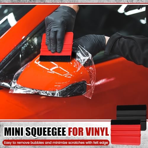 100 Pcs Squeegee for Vinyl Decal Tools 4 Inch Felt Edge Squeegee for Car