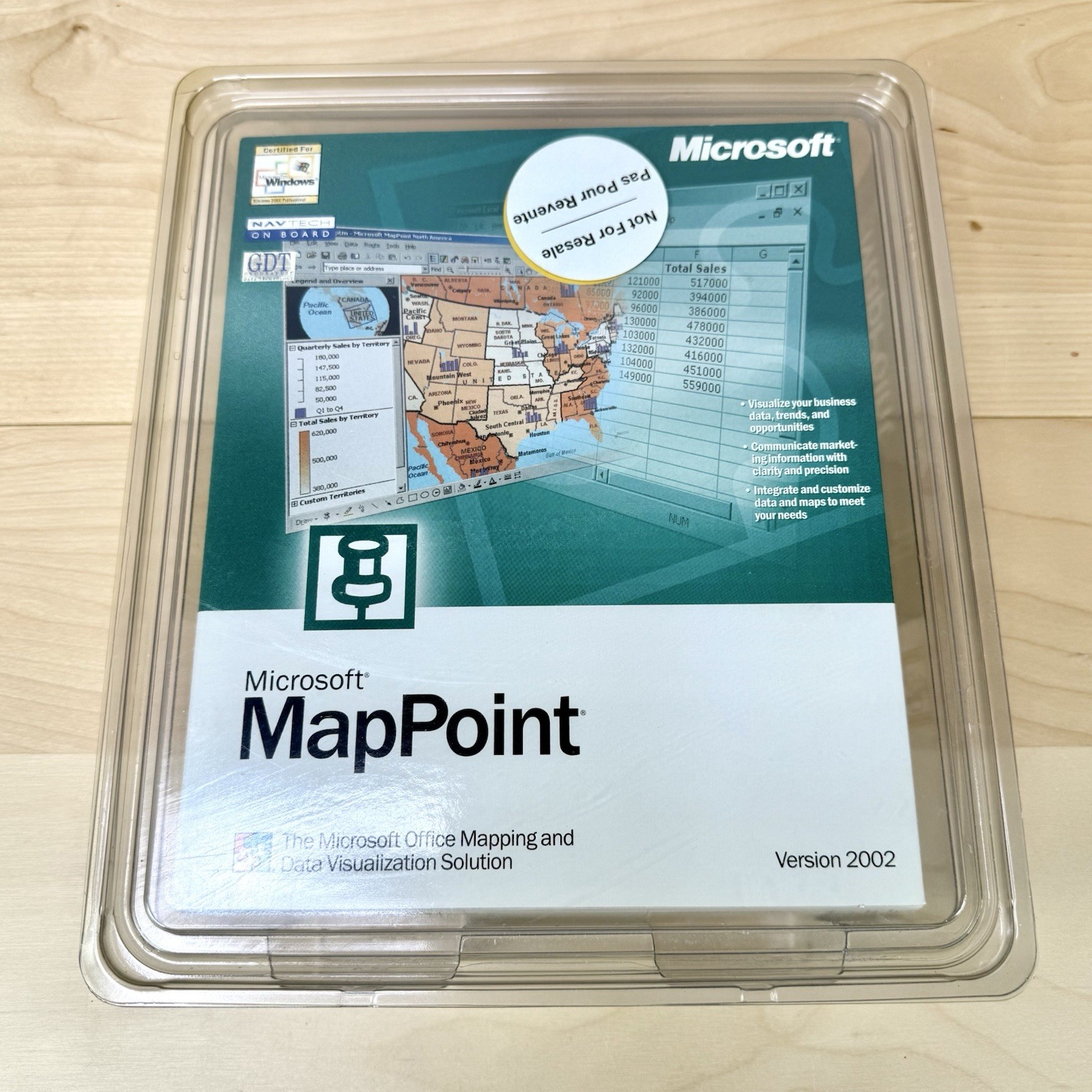 Microsoft MapPoint Version 2002 New Unopened Mapping & Data