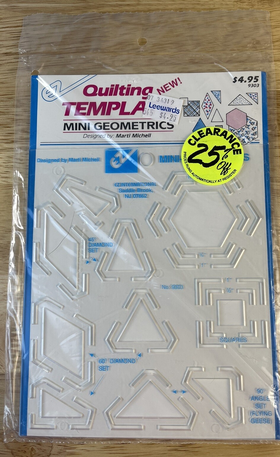 EZ Quilting Template Mini Geometrics by Marti Michell 9303 New