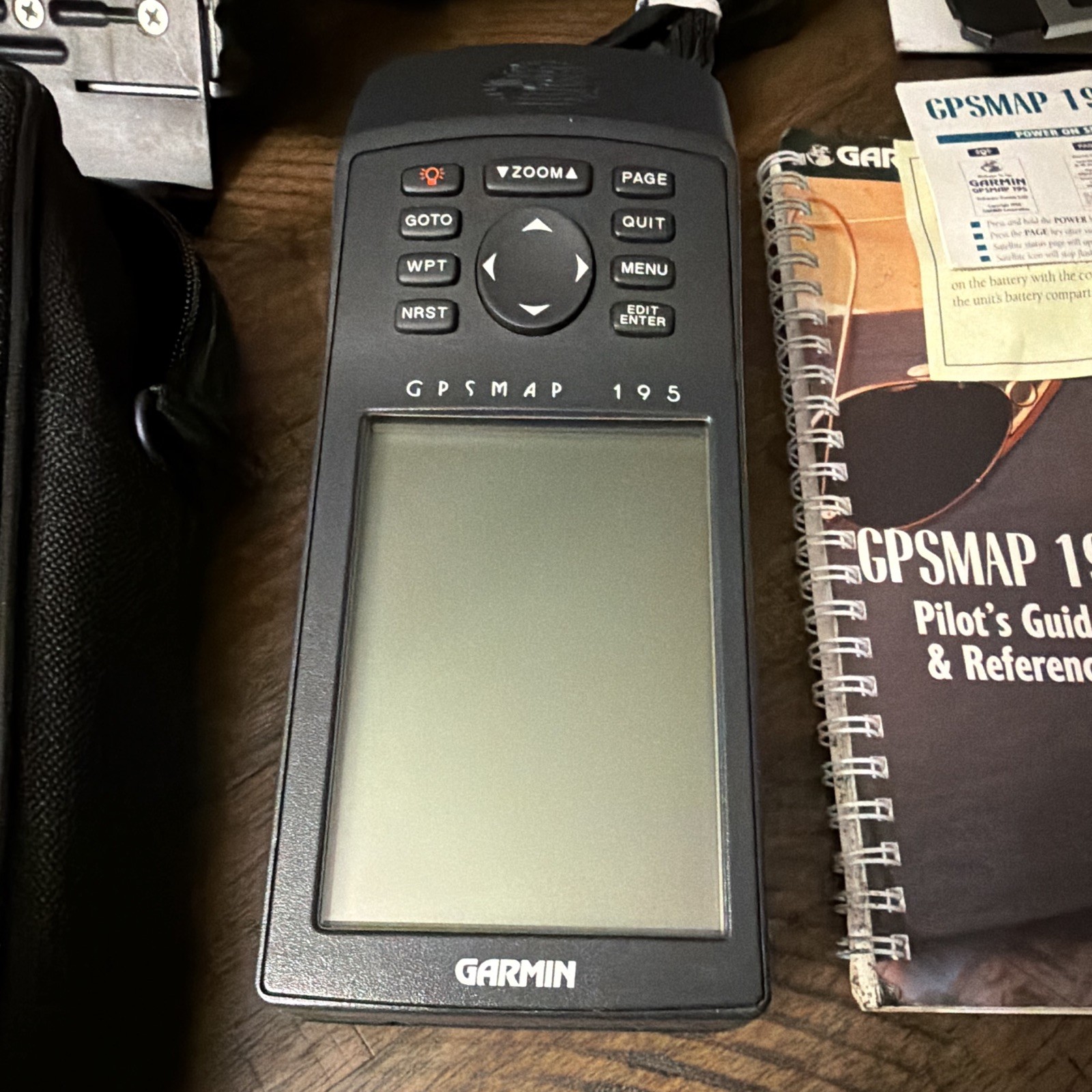 Garmin GPSMAP 195 Complete Set - Mount, Power Adapter, Antenna, Case, Etc.