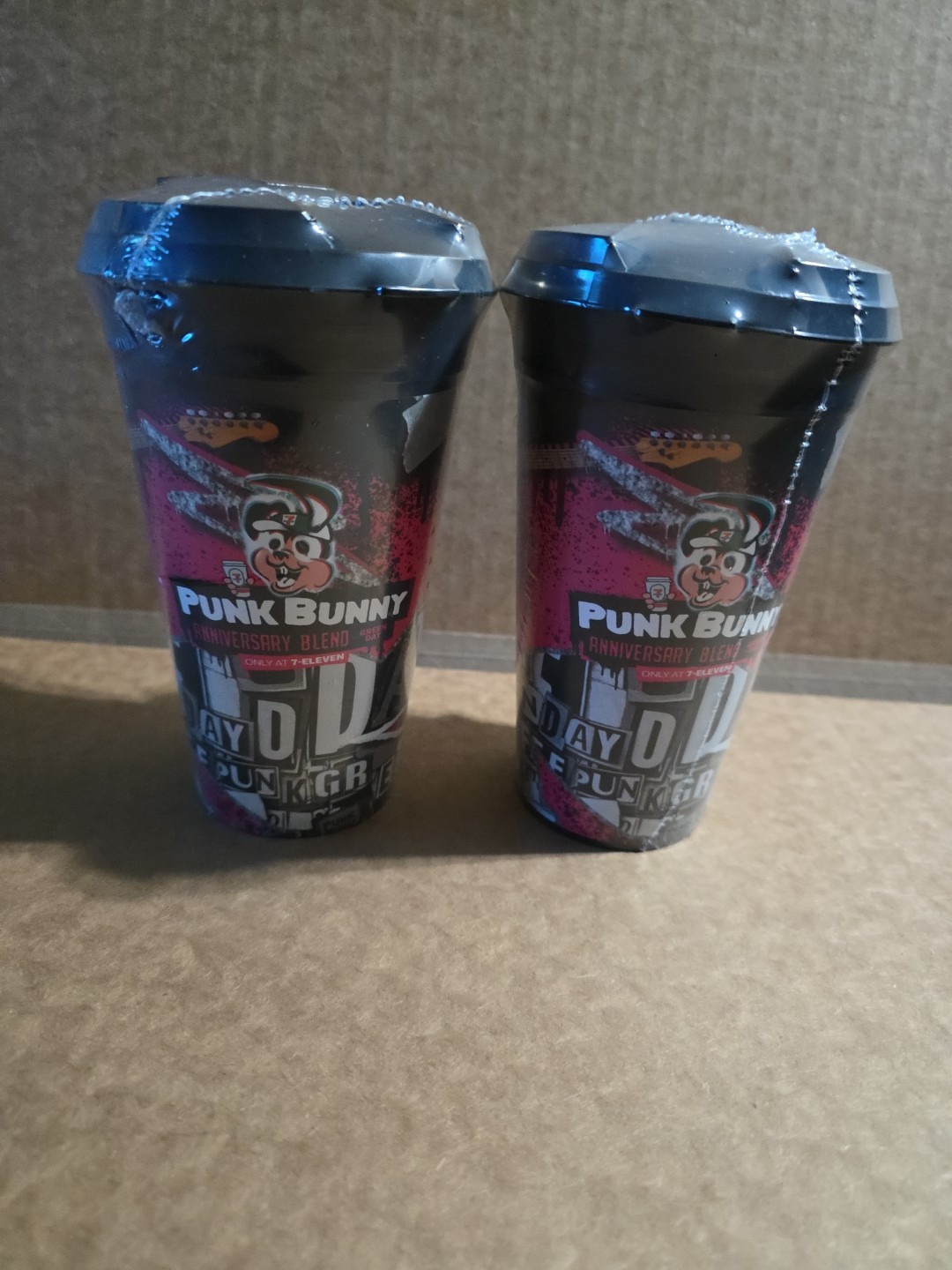 Green Day Punk Bunny - (LOT OF 2) - 7-Eleven 7-11 Coffee Exclusive Mug / Tumbler