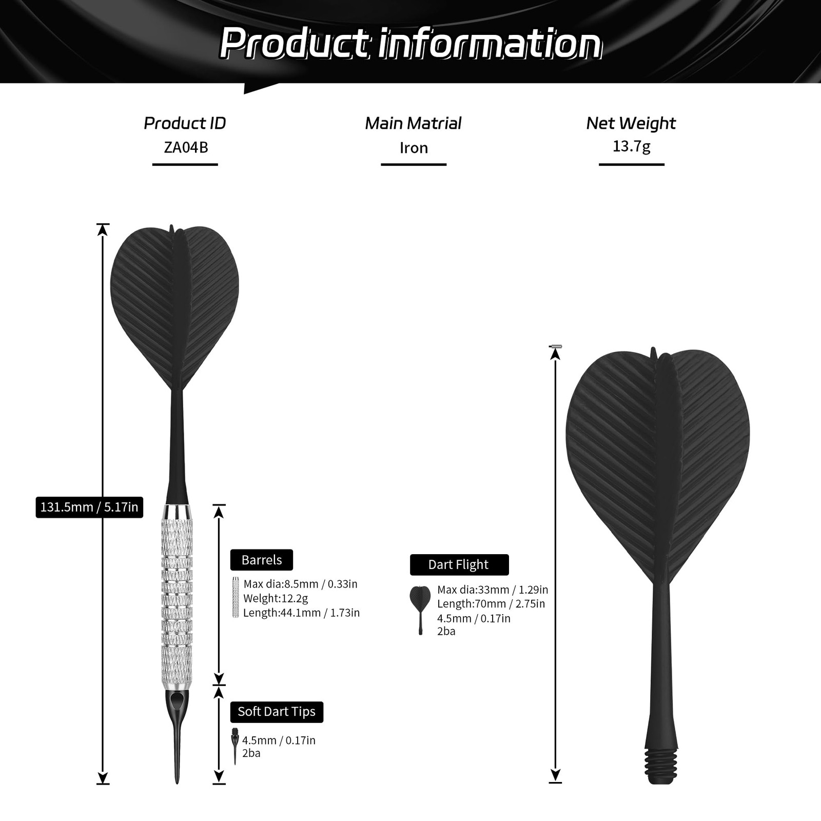 CyeeLife Plastic Tip Darts,12pcs Soft Darts Set with 100 Plastic Tips for Electr