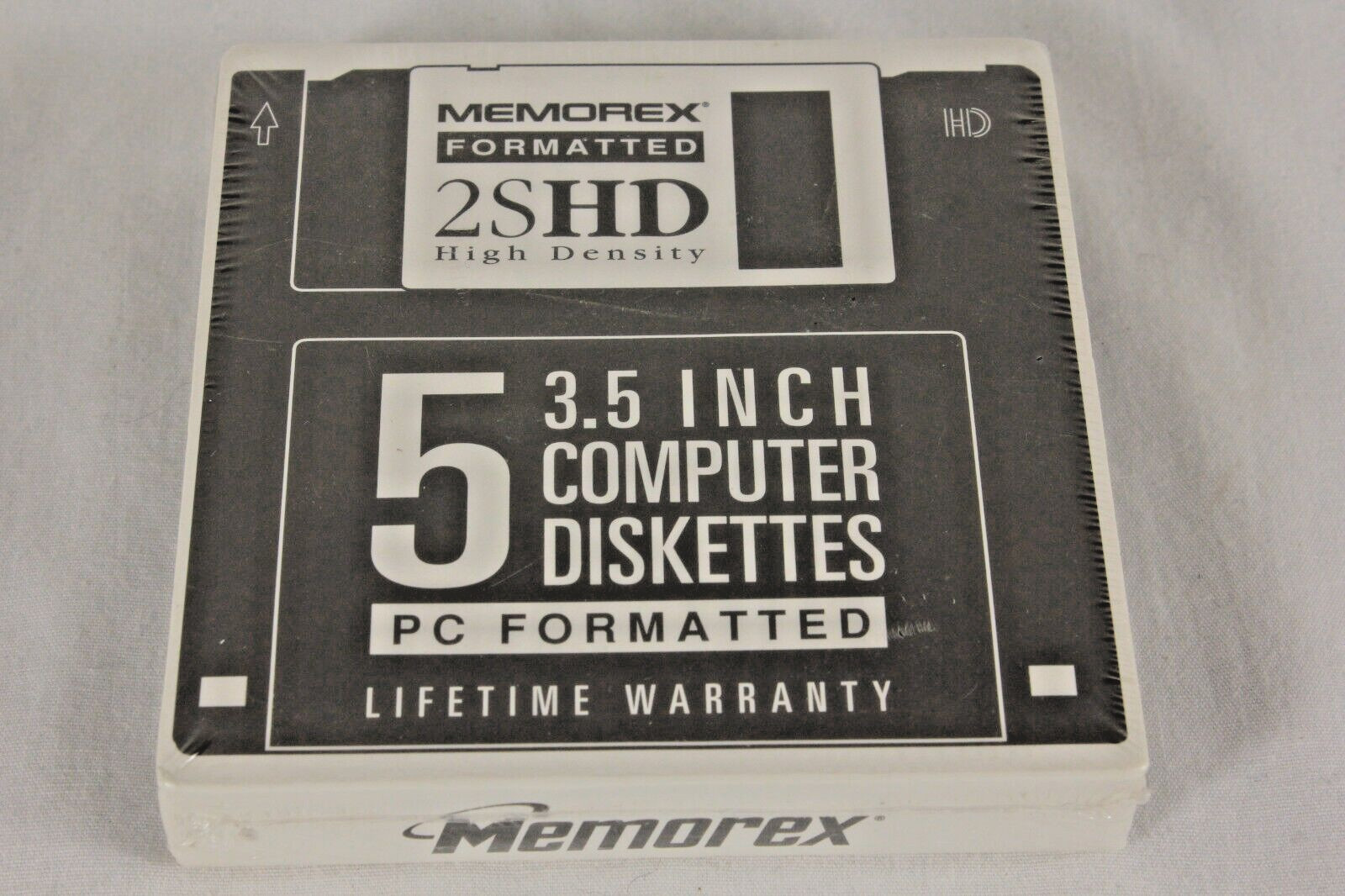 1996 Memorex Formatted 2SHD 5 Pack 3.5'' Diskettes New