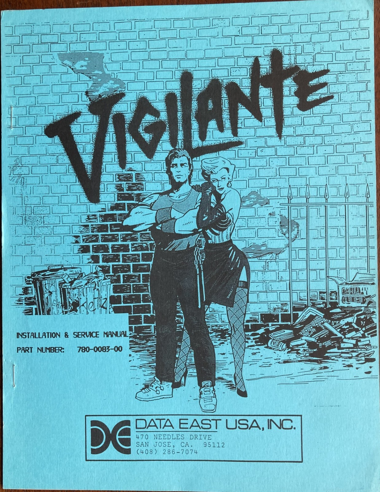 Vigilante Arcade Game Manual