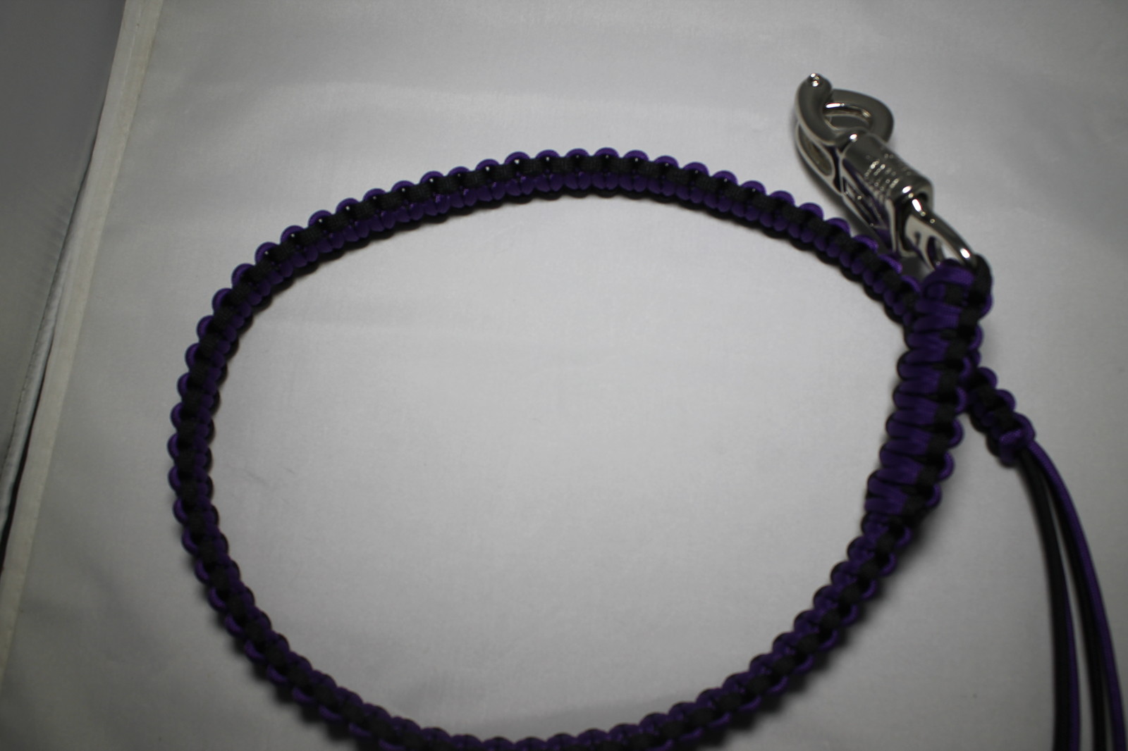 biker whip motorcycle get back 24" punisher skull .45 paracord Purple and Black