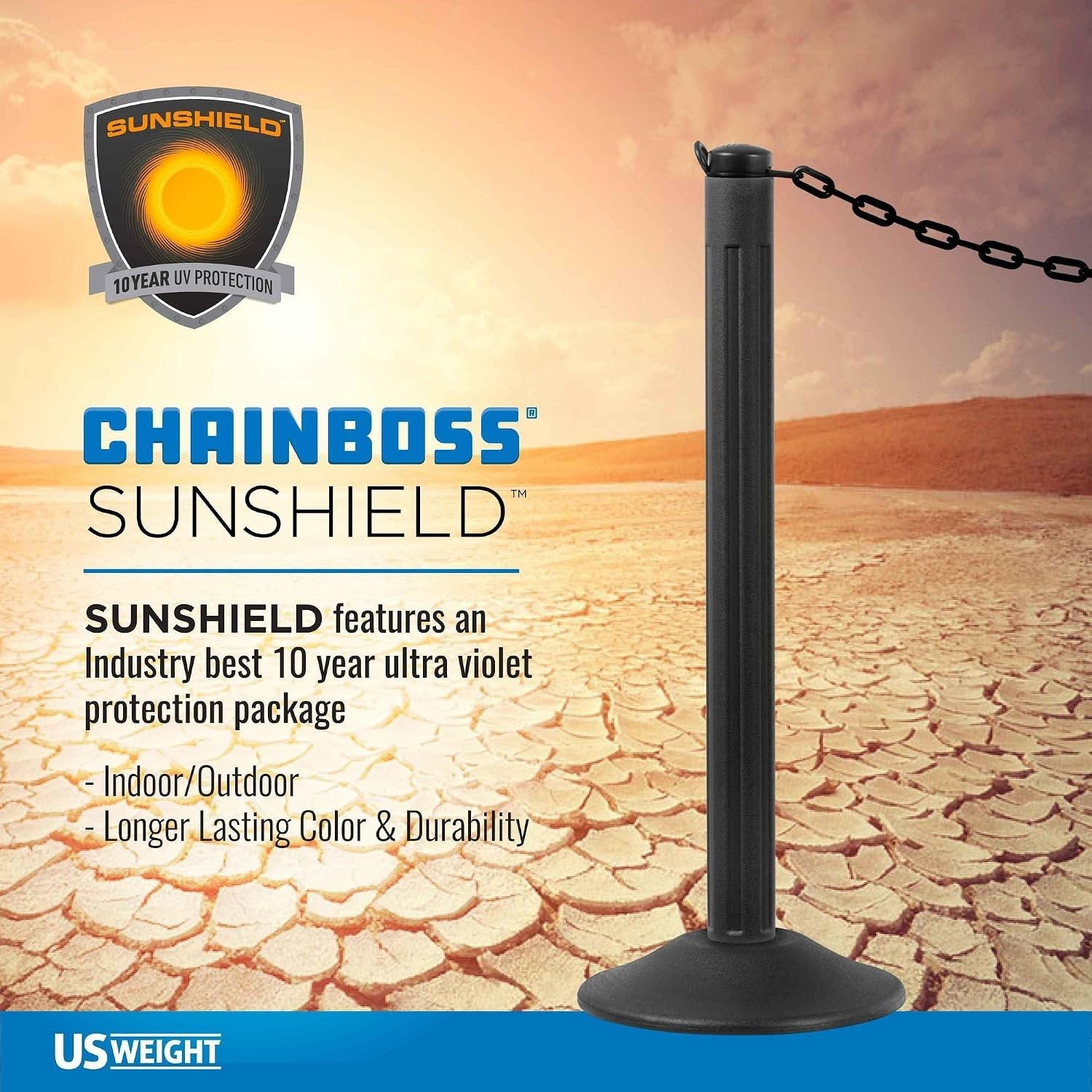 Durable Safety Chain for Visual Barriers - Red