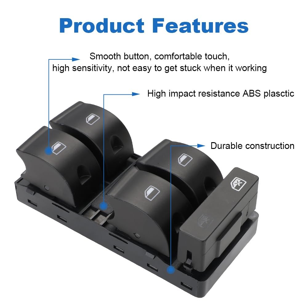 WMPHE Power Master Window Switch Compatible with Audi A4 & Quattro 2002...