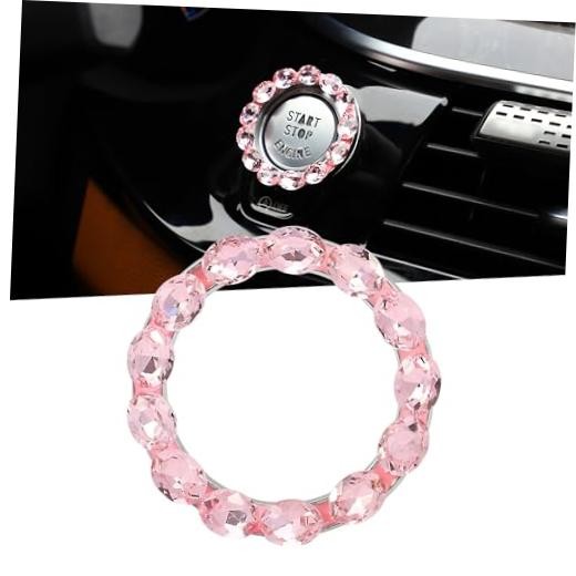 Bling Car Engine Start Button Cover Bling Interior Crystal Push Start Button