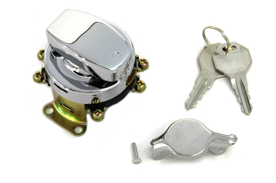 Fat Bob Ignition Switch with 6 Terminals Chrome For Harley Davidson