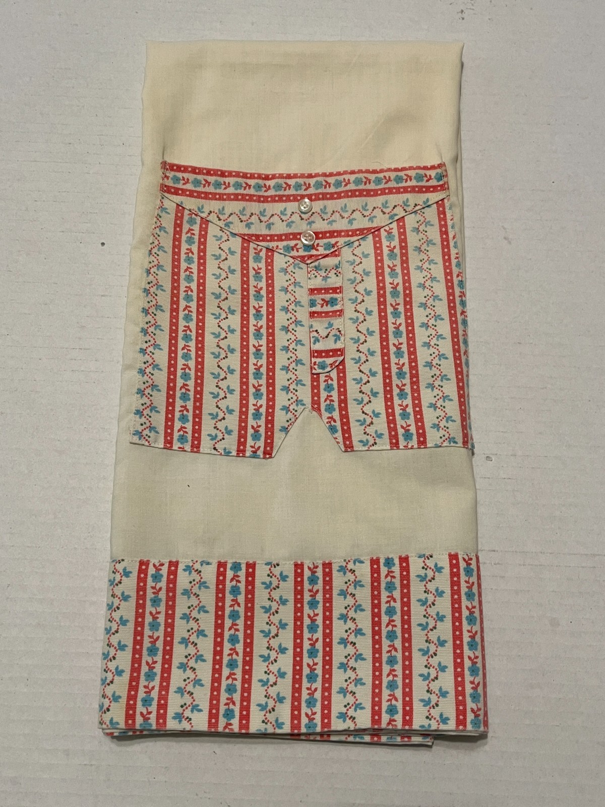 One Standard Size Pillowcase Off White Multicolored Pants Pre-owned